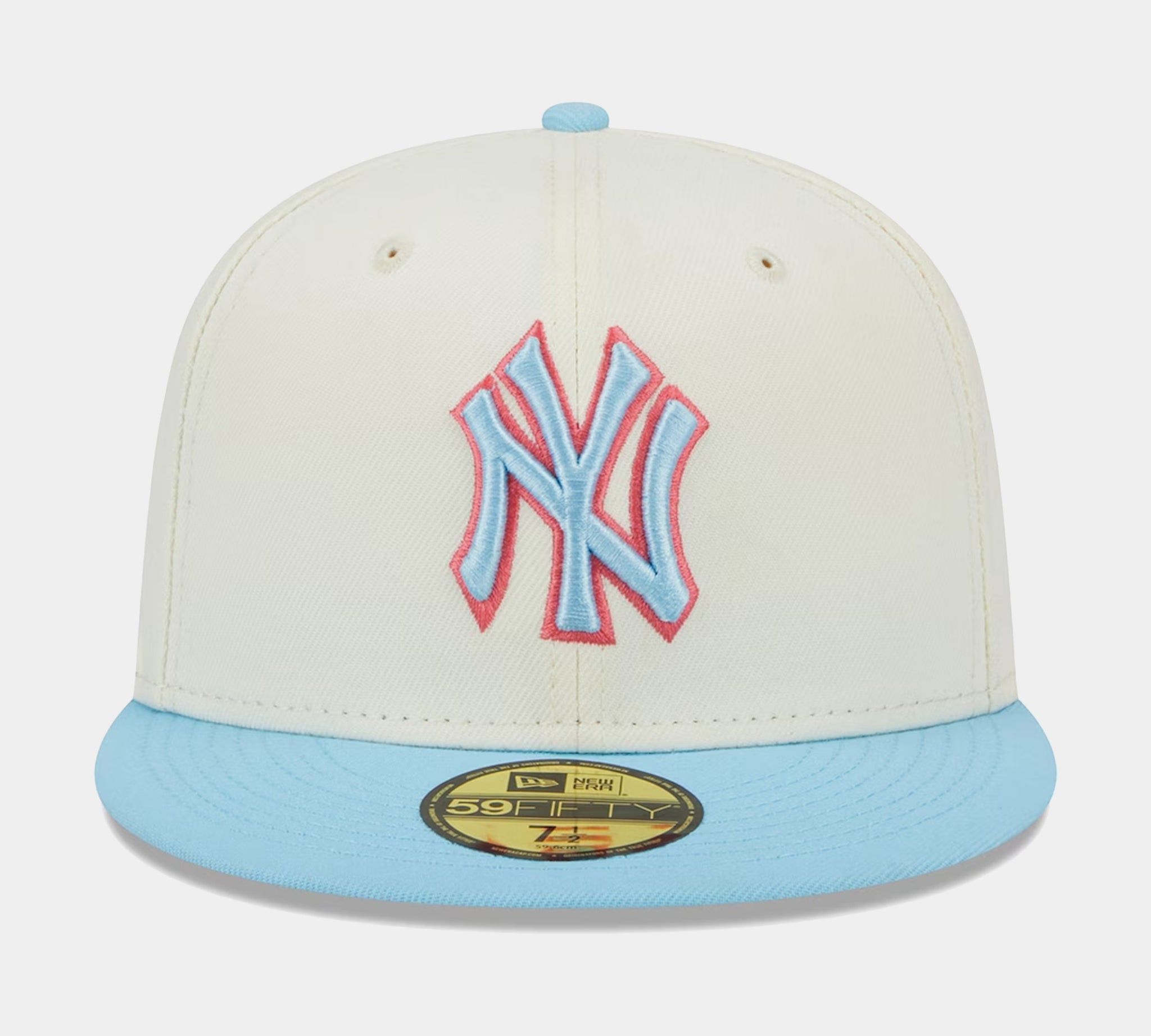 New York Yankees New Era 2023 White/Blue Color Pack Custom 59FIFTY Fitted Hat, 7 5/8 / White/Blue