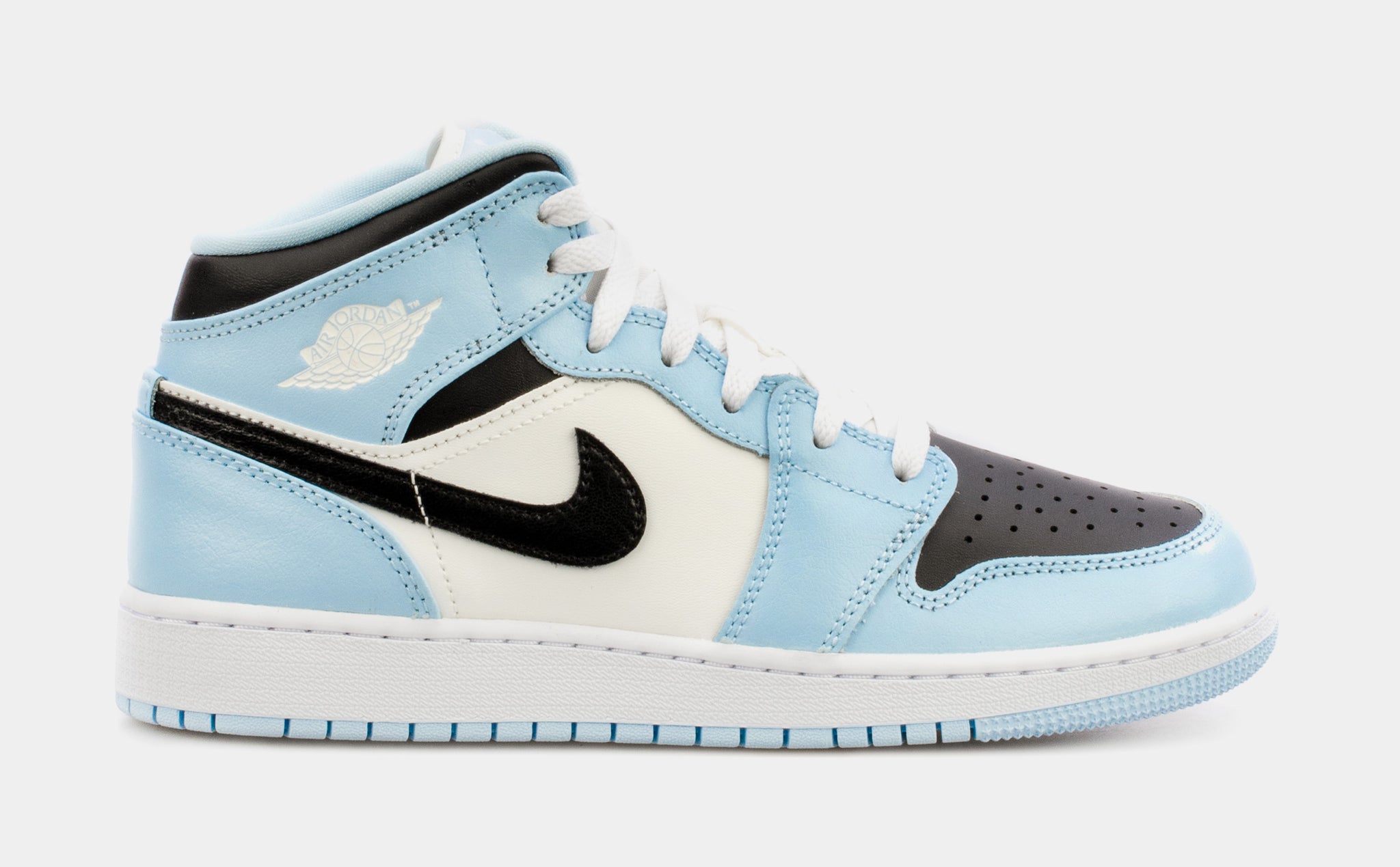 Jordan Air Jordan 1 Mid Ice Blue Grade School Lifestyle Shoes Blue