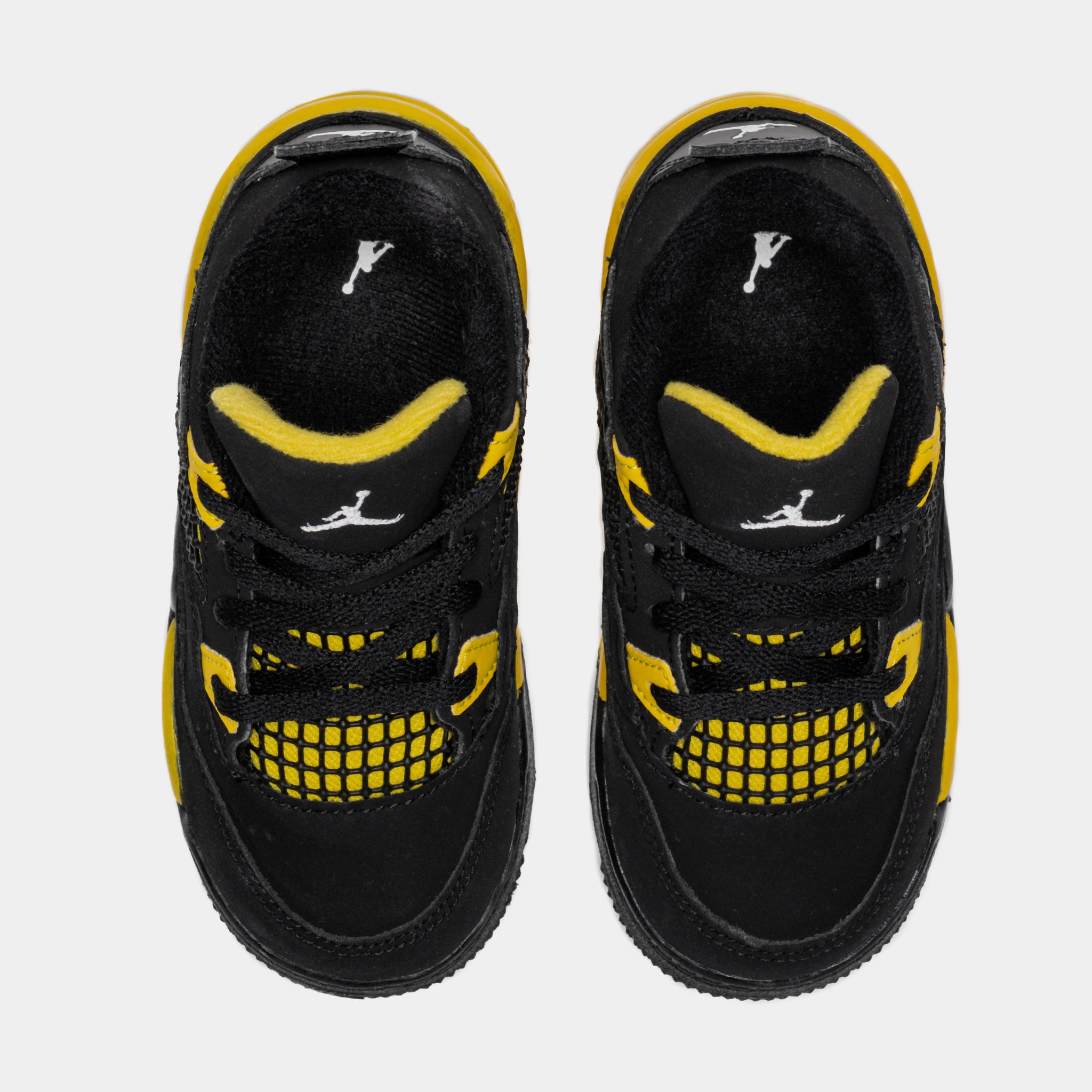 Black and hot sale yellow infant jordans