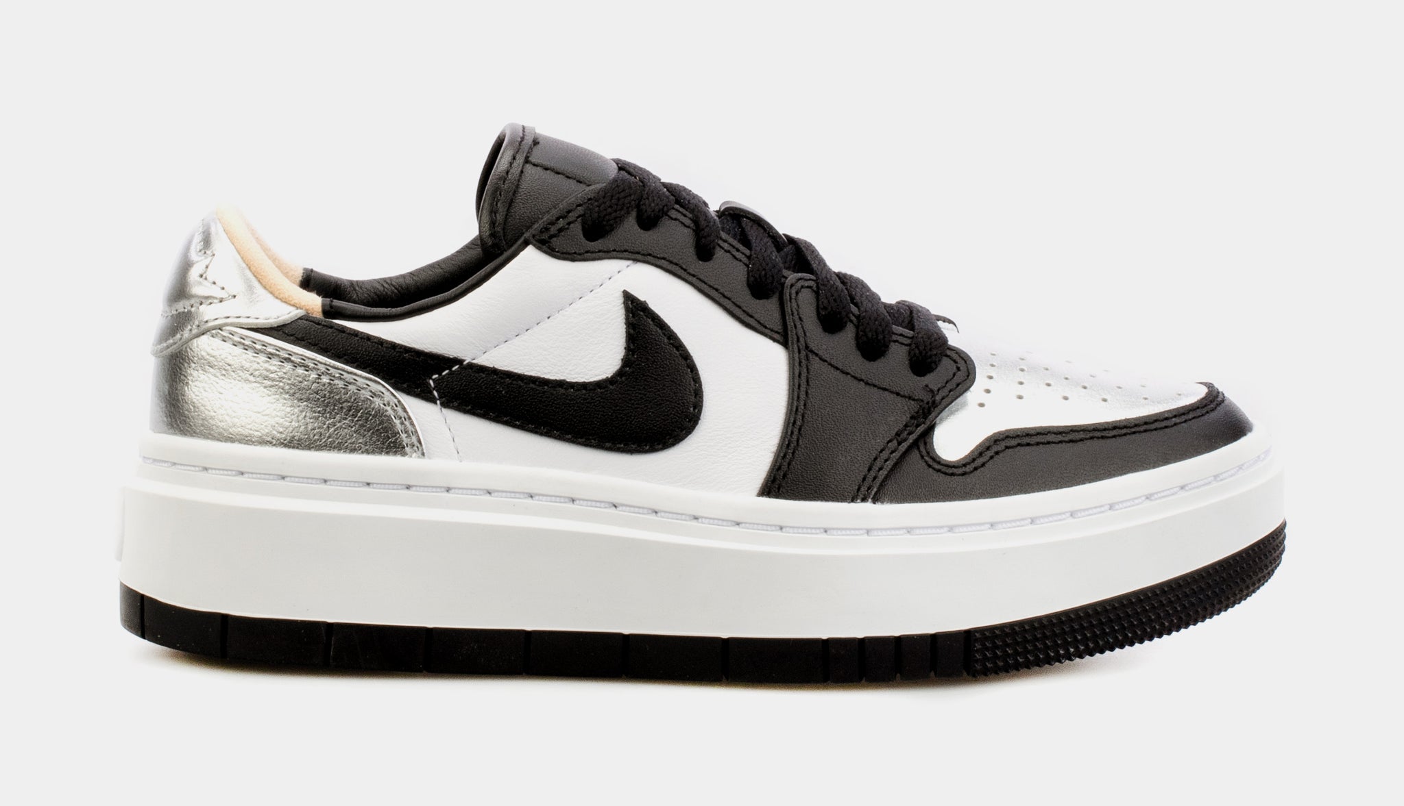 Air Jordan 1 Elevate Low Silver Toe Womens Lifestyle Shoes (Black/Grey)  Free Shipping