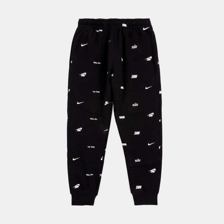 Nike Fleece Knit Printing Casual Sports Pants/Trousers/Joggers Autumn  'Black' - DO2804-010 | Solesense