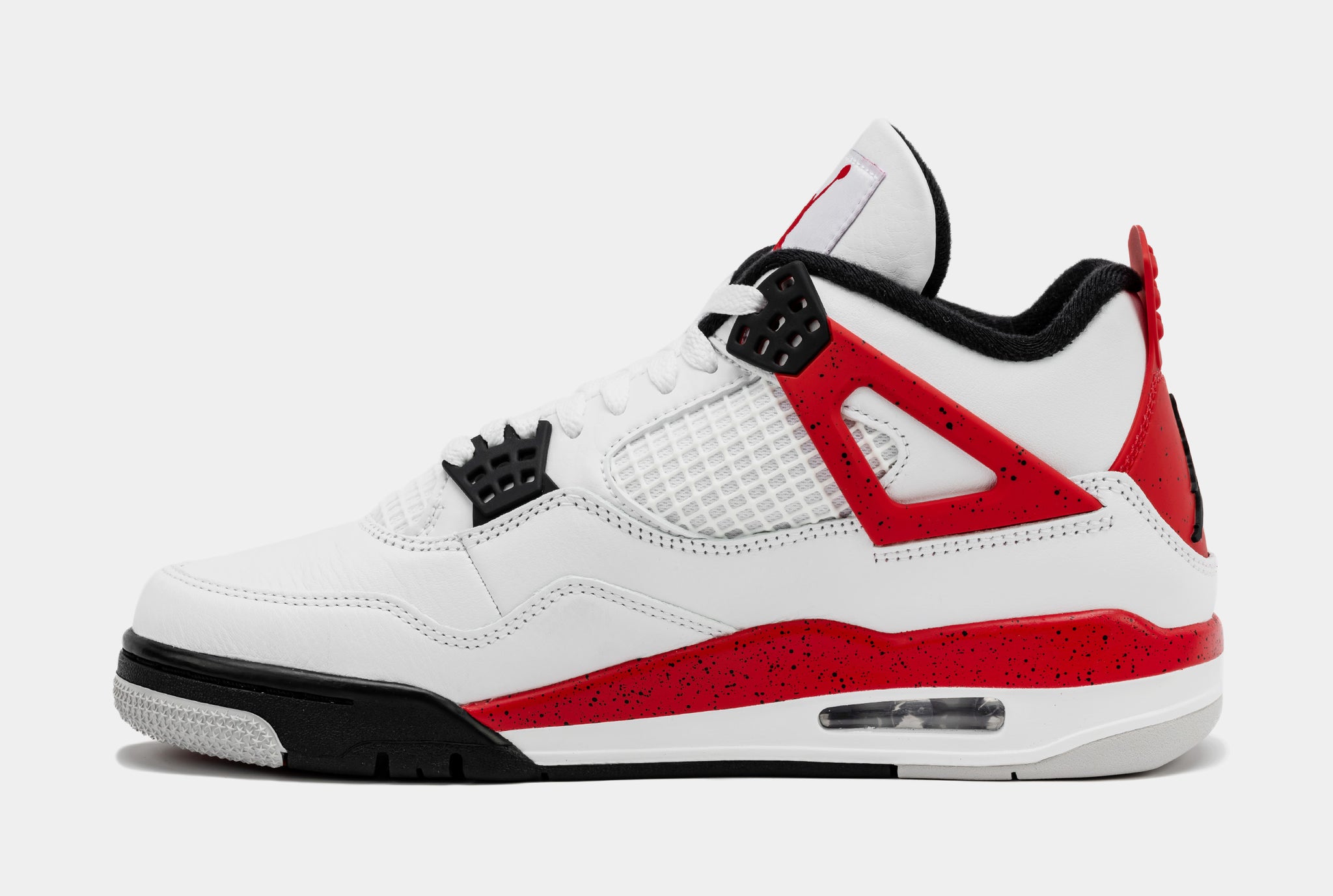 Jordan Air Jordan 4 Retro Red Cement Mens Lifestyle Shoes White Red ...