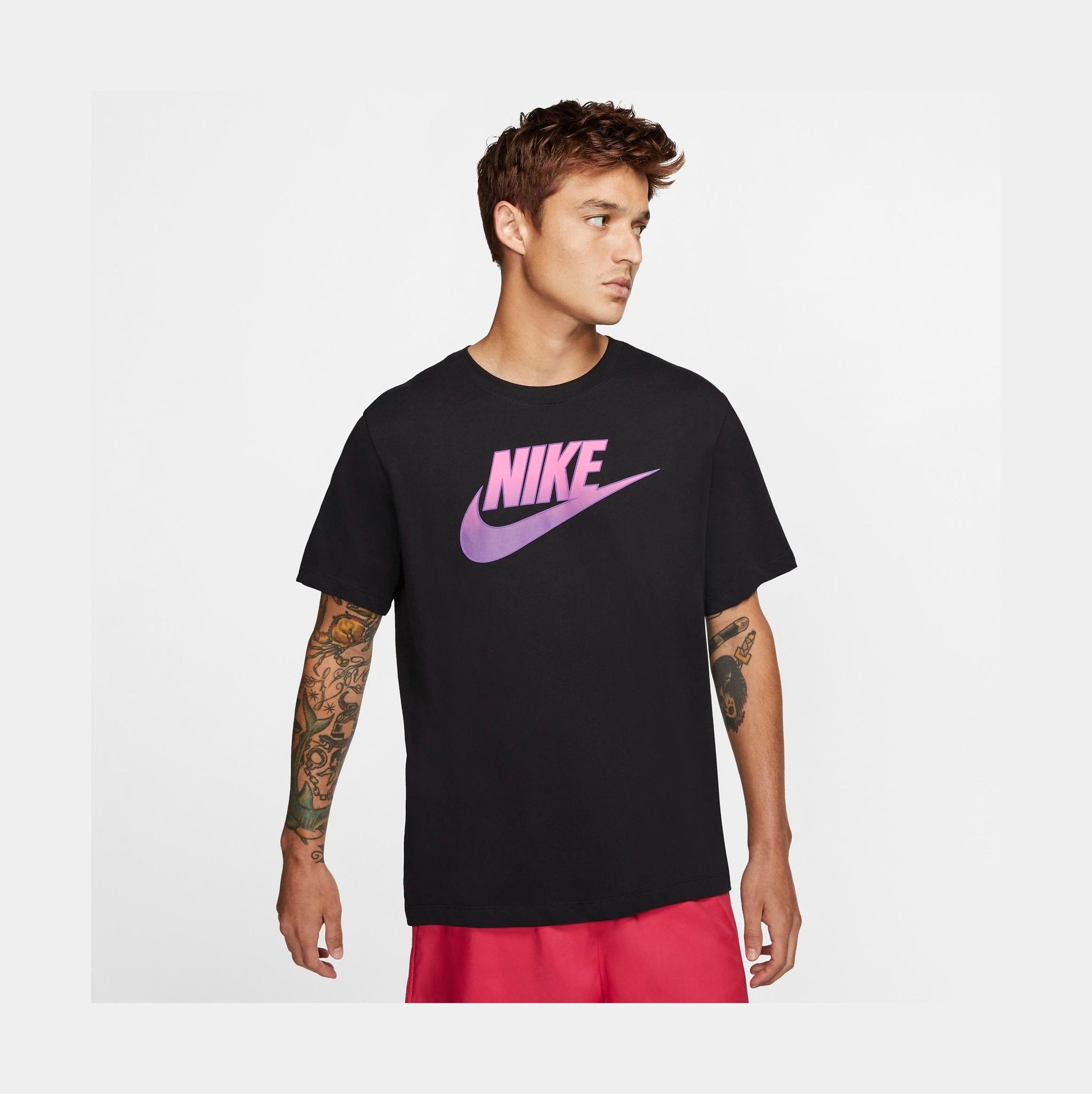 Pink black sale nike shirt