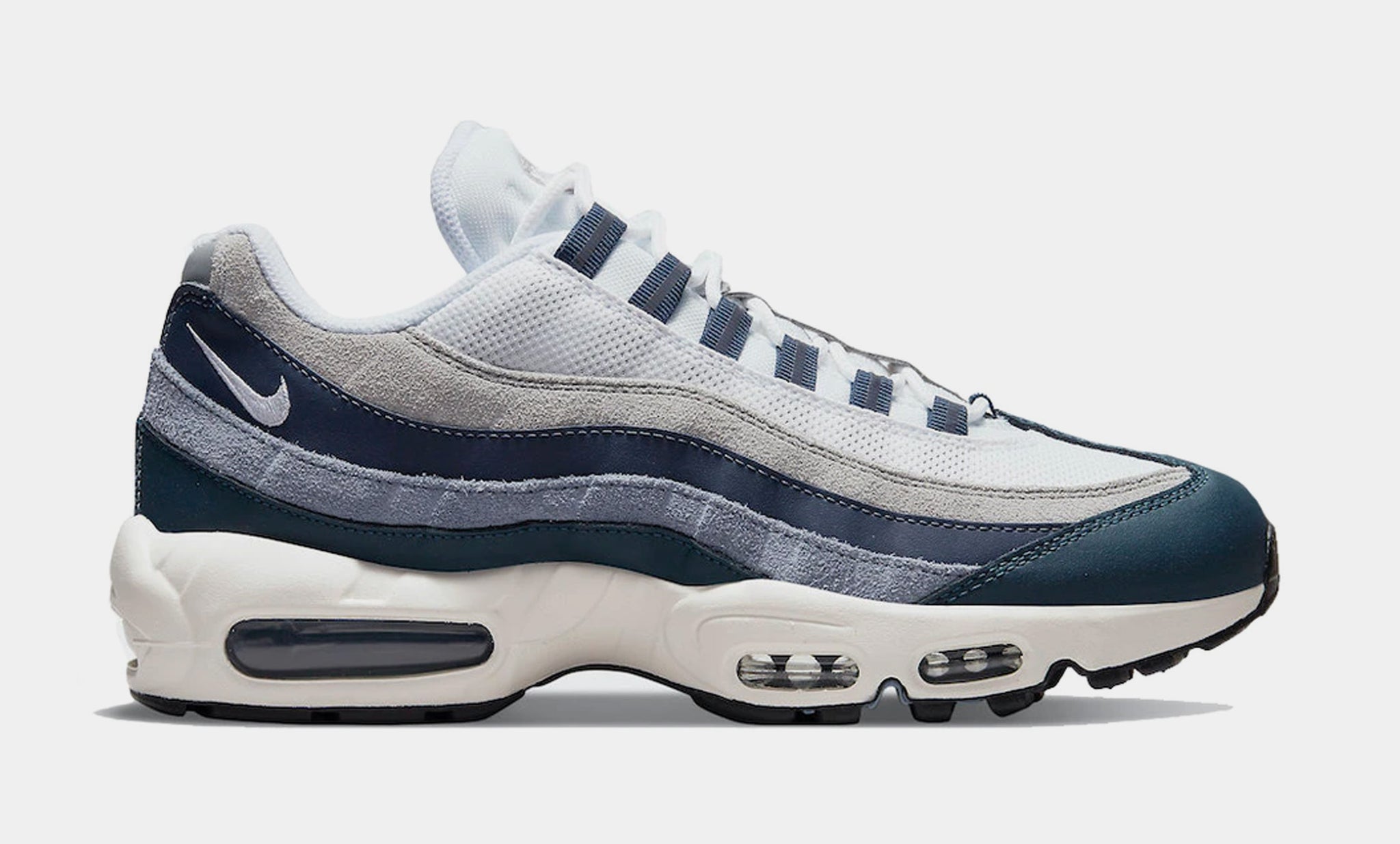 Air Max 95 Mens Lifestyle Shoes (Midnight Navy Blue/White/Grey)
