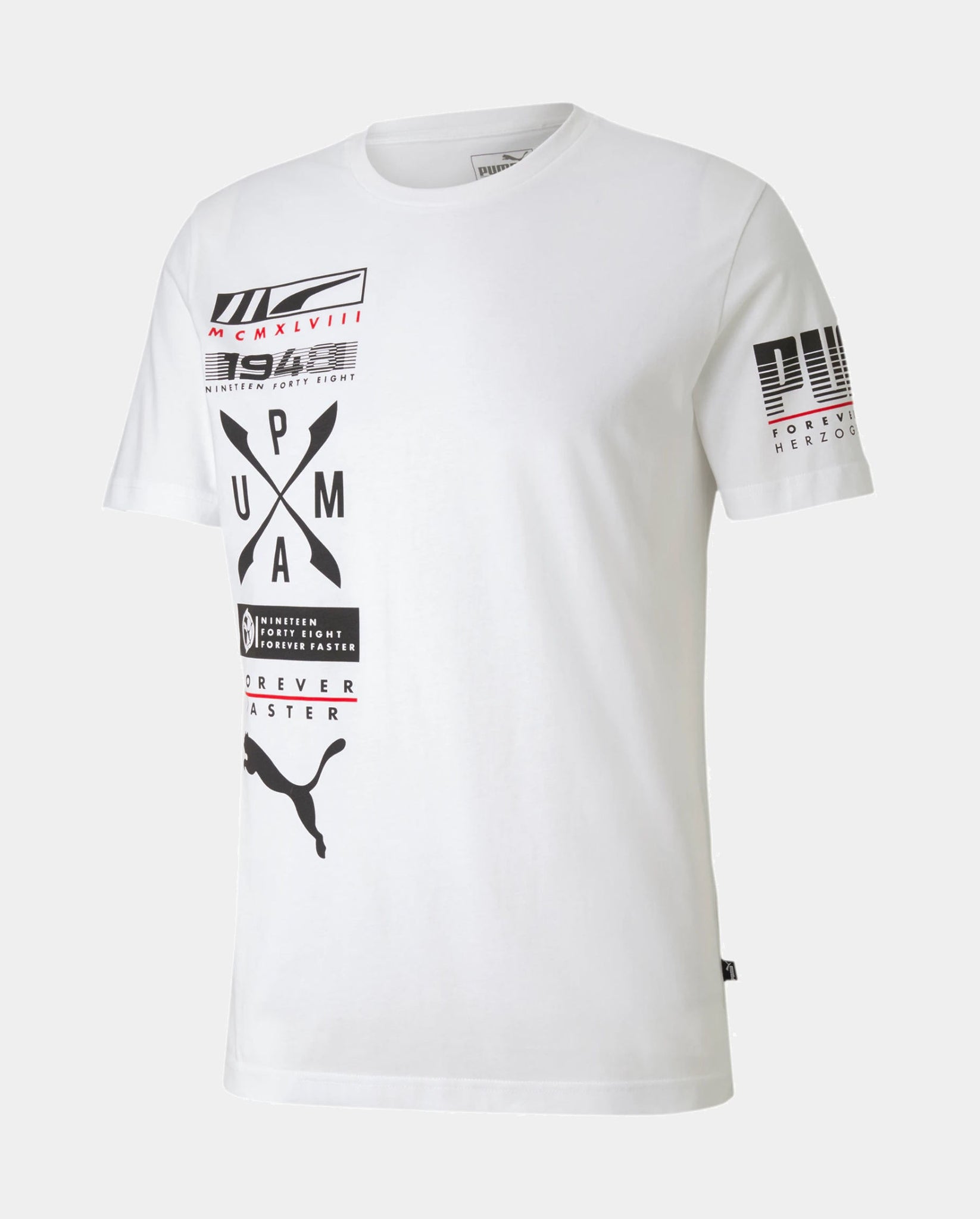 PUMA Advanced Graphic Mens T-Shirt Shoe 581914 – 02 White Palace