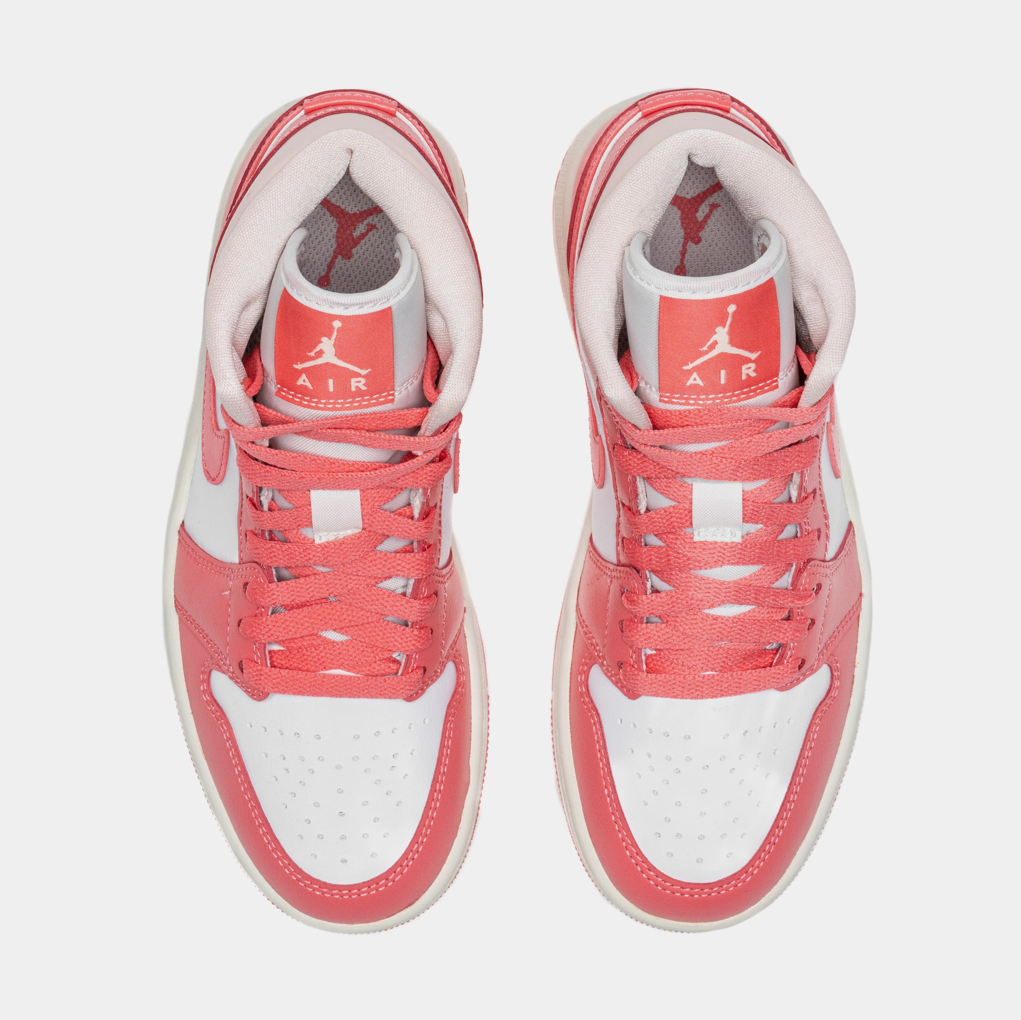 Air Jordan 1 Retro Mid Strawberries and Cream Womens Lifestyle Shoes  (Pink/Beige)