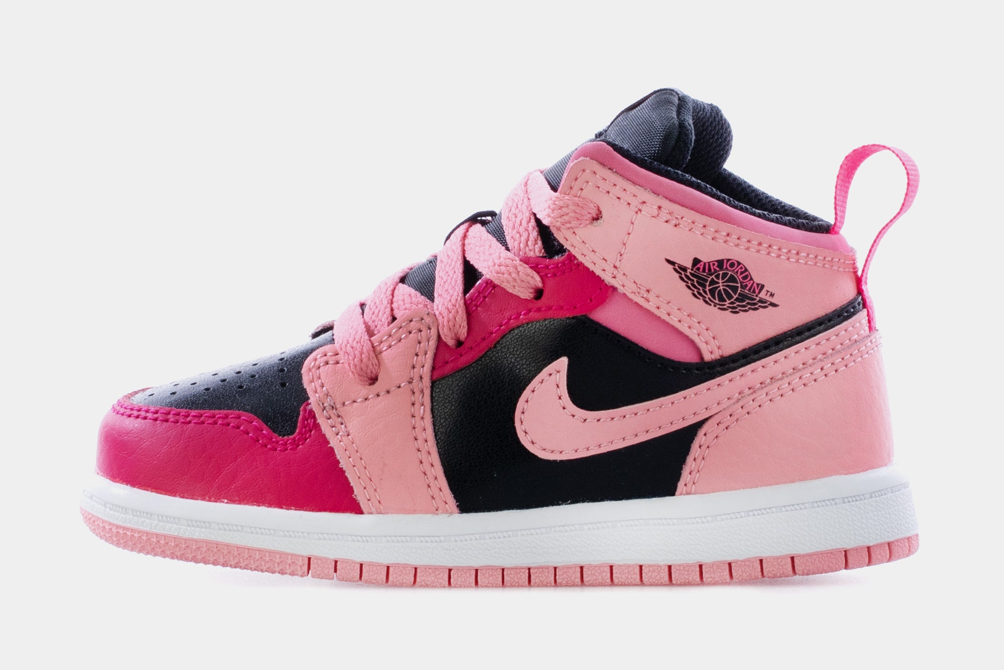 Pink and clearance black infant jordans