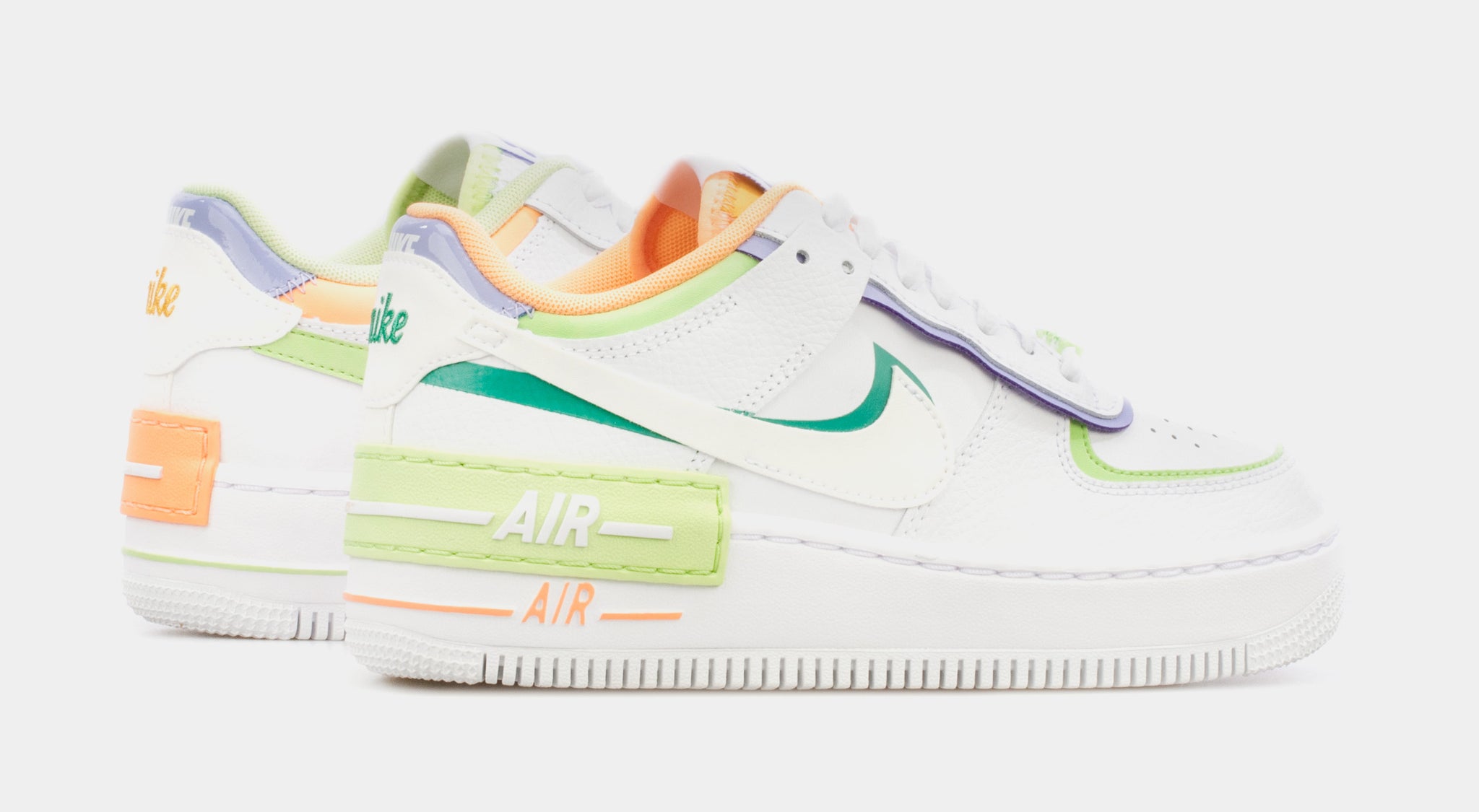Nike Air Force 1 Shadow Womens Lifestyle Shoes White Orange DX3718