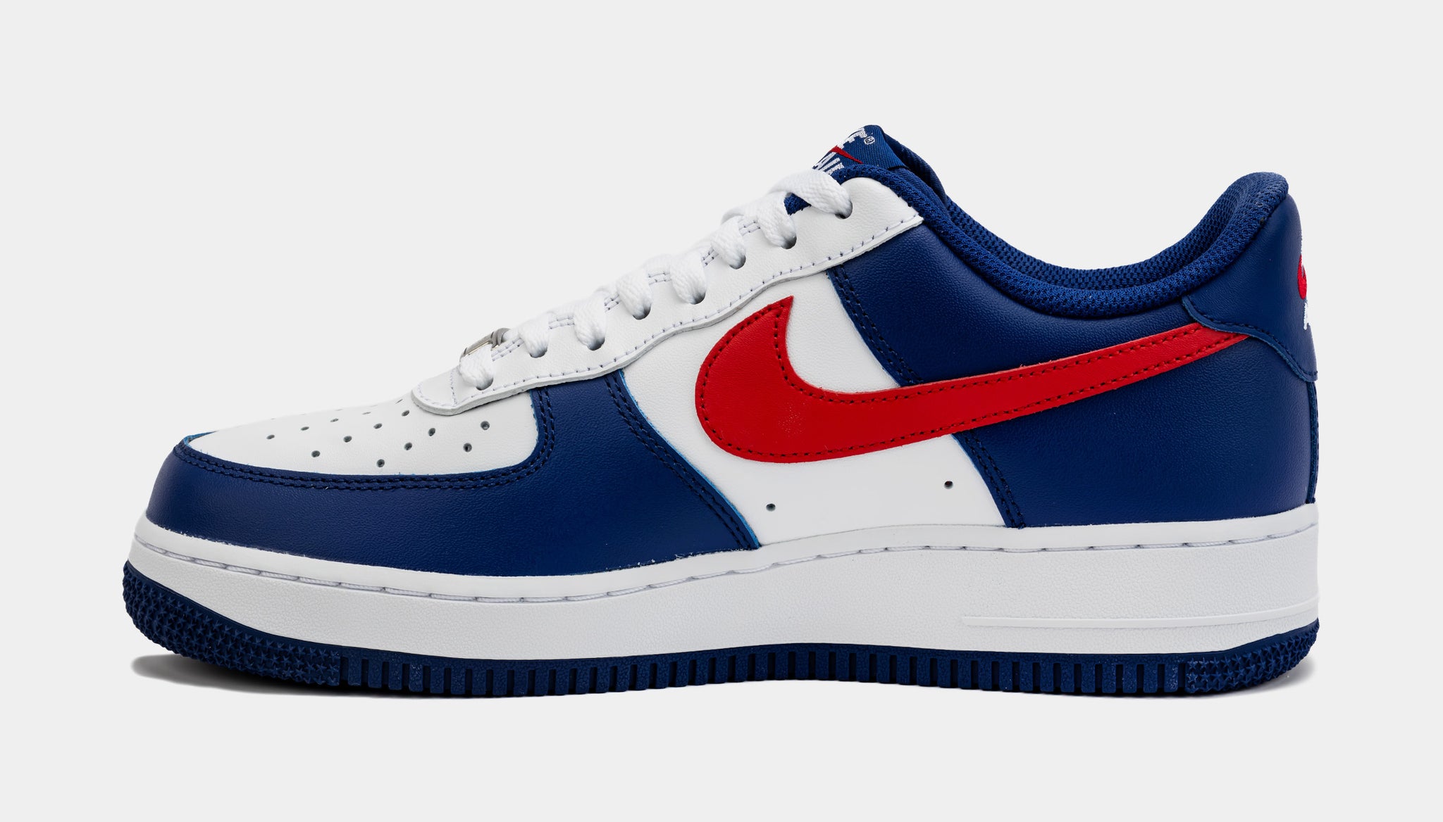 Air forces 1 hot sale red and blue