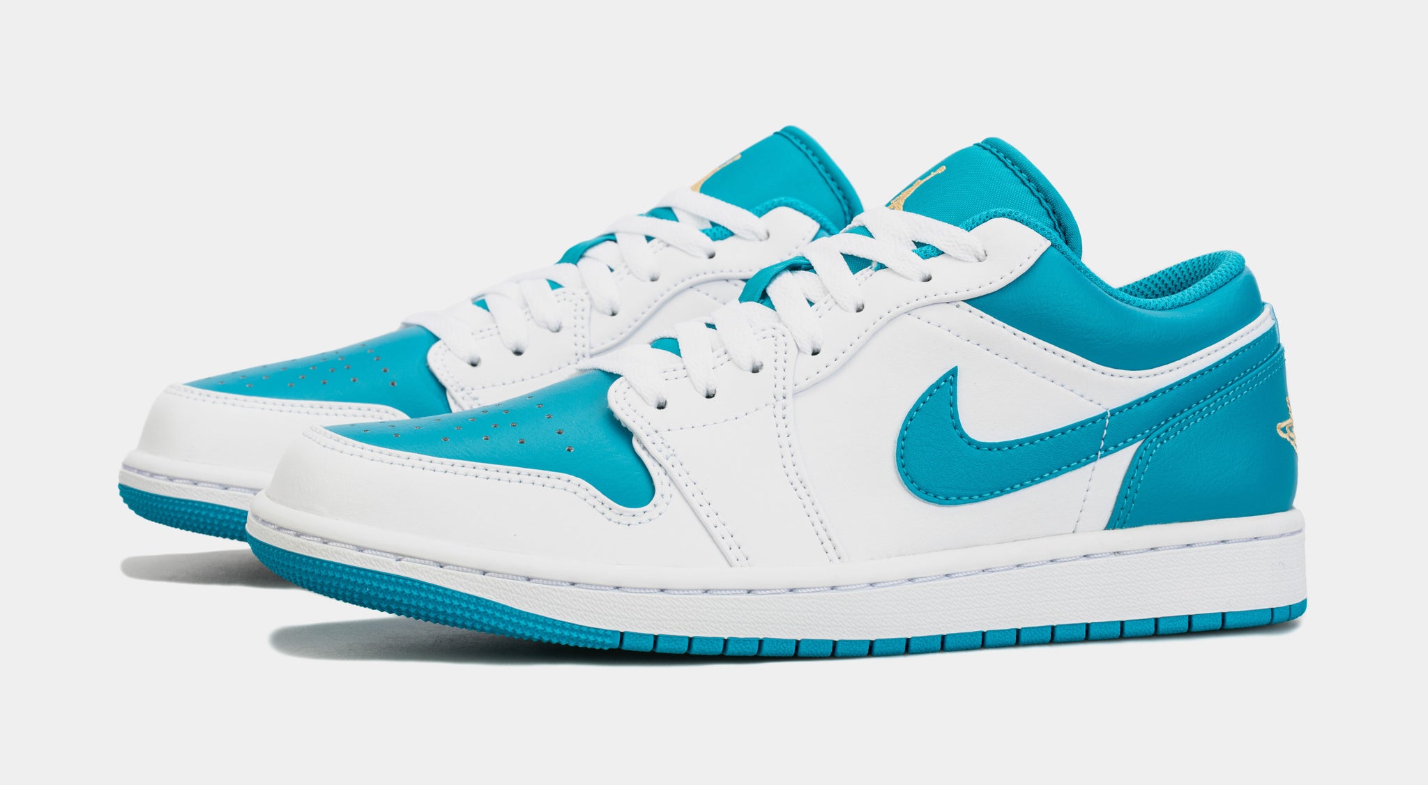 Jordan Air Jordan 1 Retro Low Aquatone Mens Lifestyle Shoes White