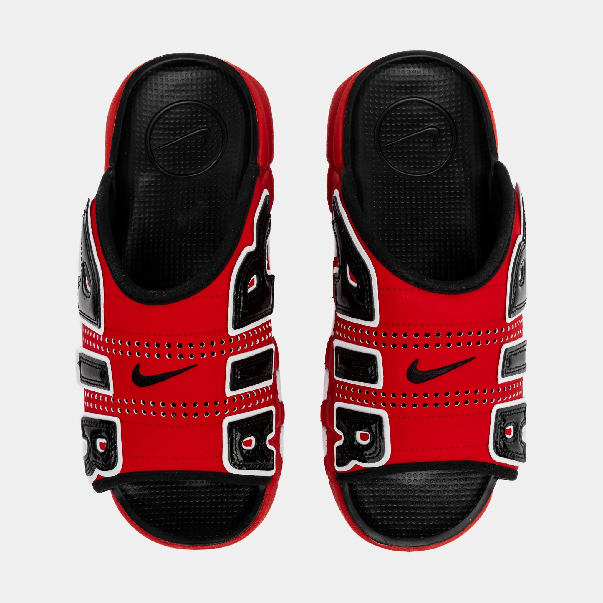 Nike Air More Uptempo Slides Mens Sandals Red Black FJ6035-600