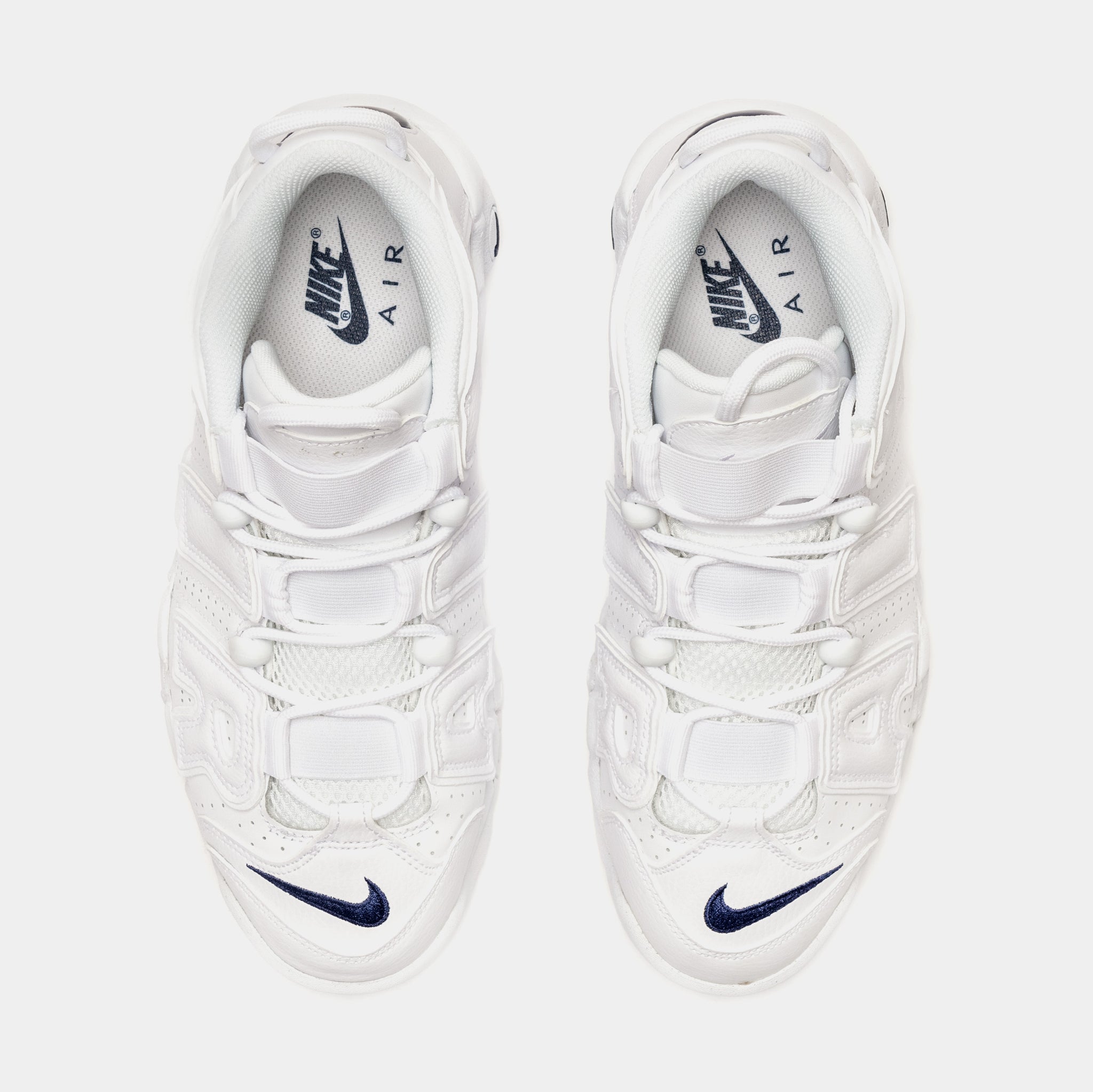 Air more uptempo 2025 white/navy men's shoes