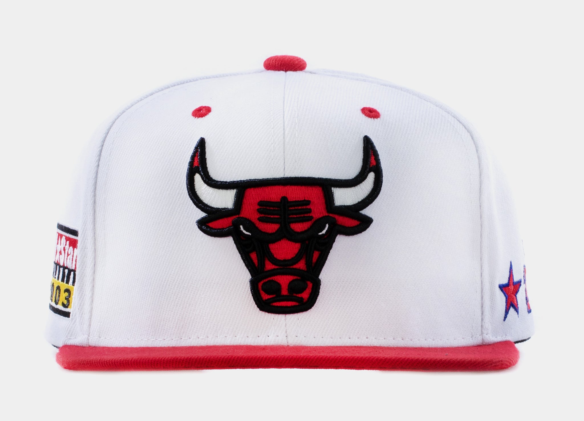Mitchell & Ness Chicago Bulls Snapback Cap Mens Hat White Red