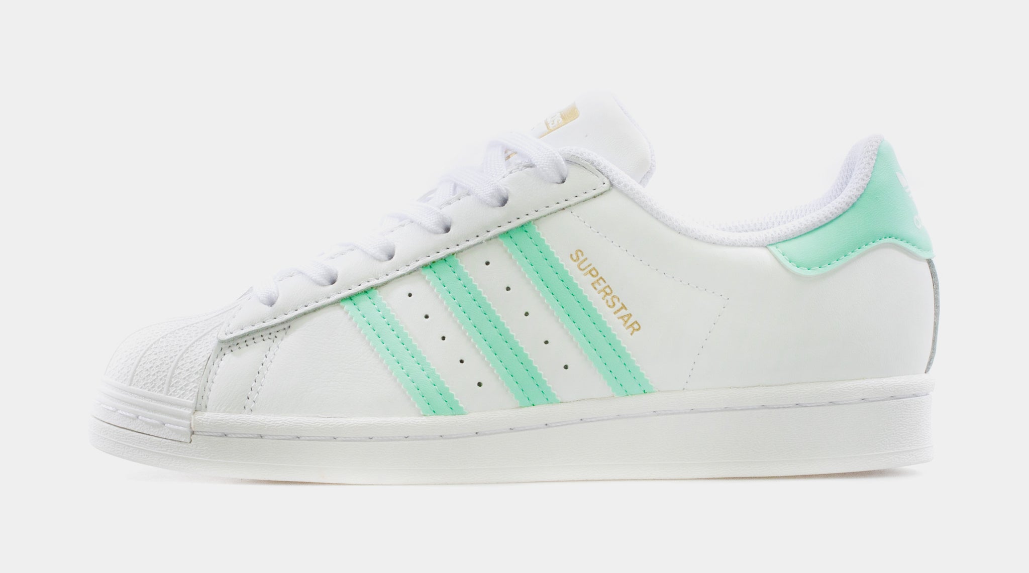 Superstar Grade School Lifestyle Shoe White Mint Green