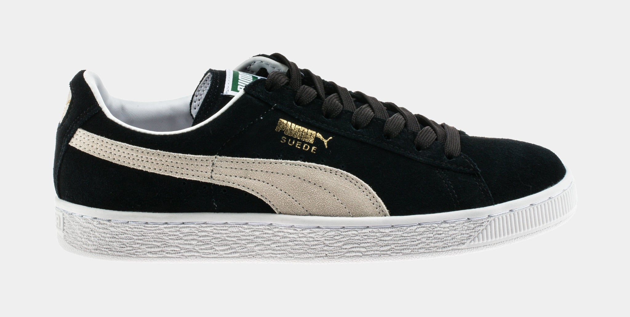 PUMA Suede Classic Low Mens Lifestyle Shoe Black White 352634