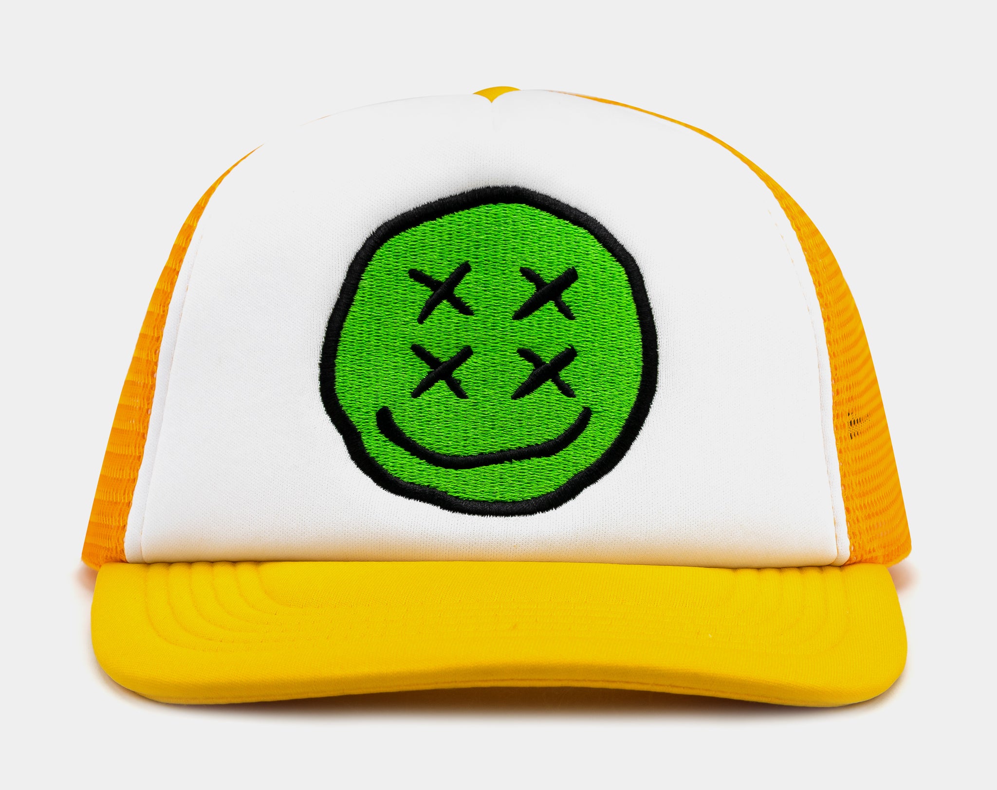 Smiley Face Trucker Mens Hat (Yellow)