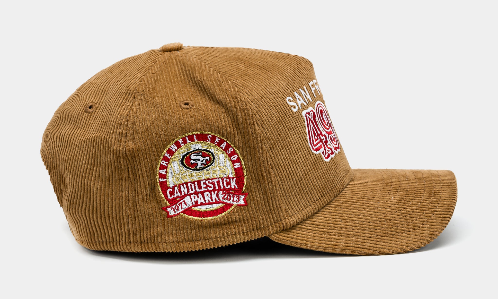 San Francisco 49ers Wheat Corduroy 9Forty Snapback Mens Hat (Brown/Red)