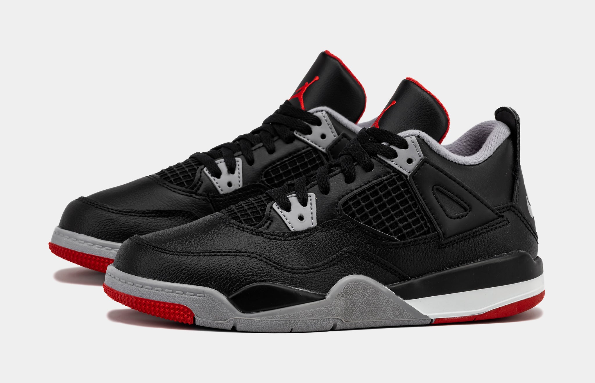 Air jordan 4 outlet retro (bred) black-cement-fire red