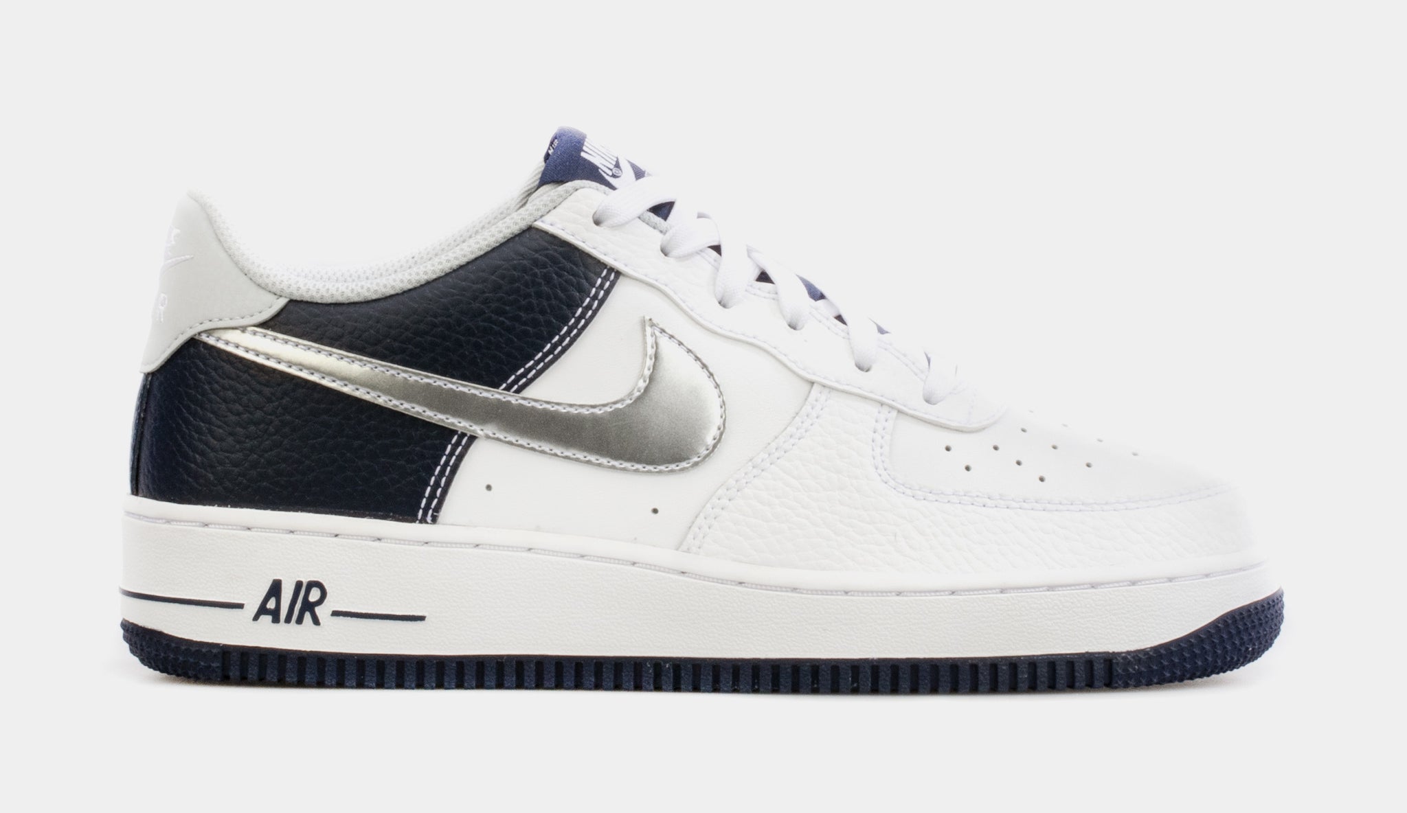 Metallic Silver Swooshes Decorate This Nike Air Force 1 Low