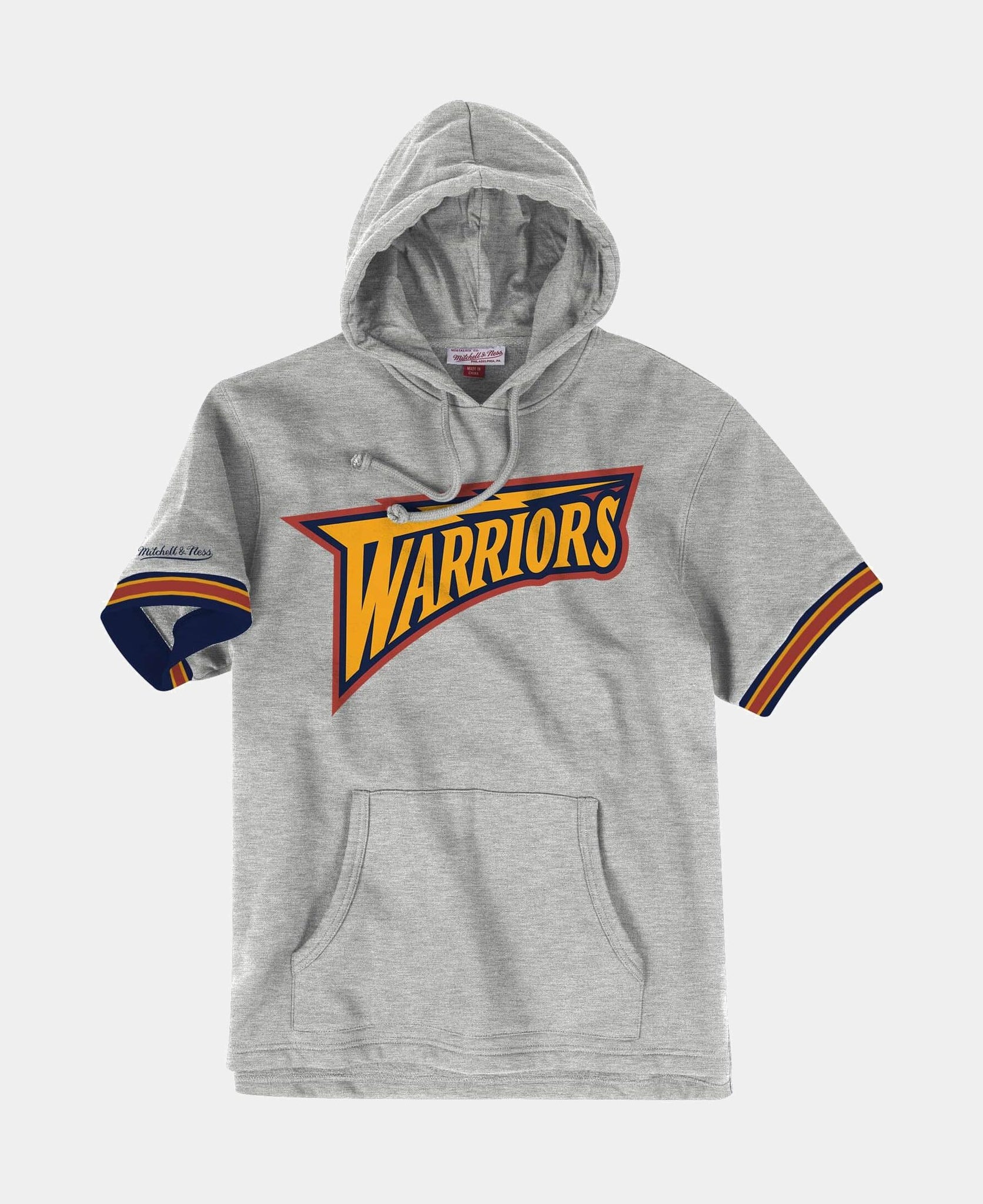 Mitchell & Ness Golden State Warriors Short Sleeve Hoodie Sweatshirt