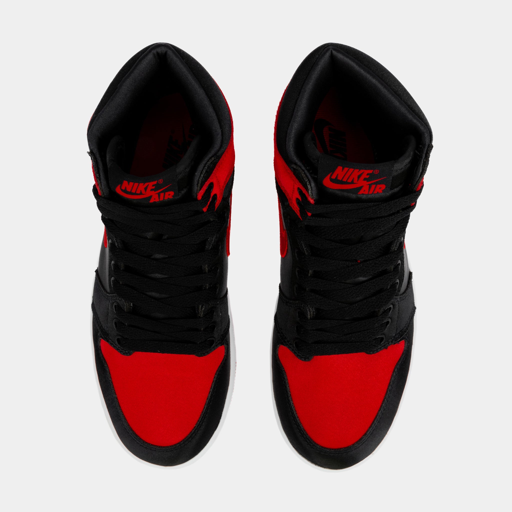 Jordan Air Jordan 1 Retro Hi OG Satin Bred Womens Lifestyle Shoes Black ...