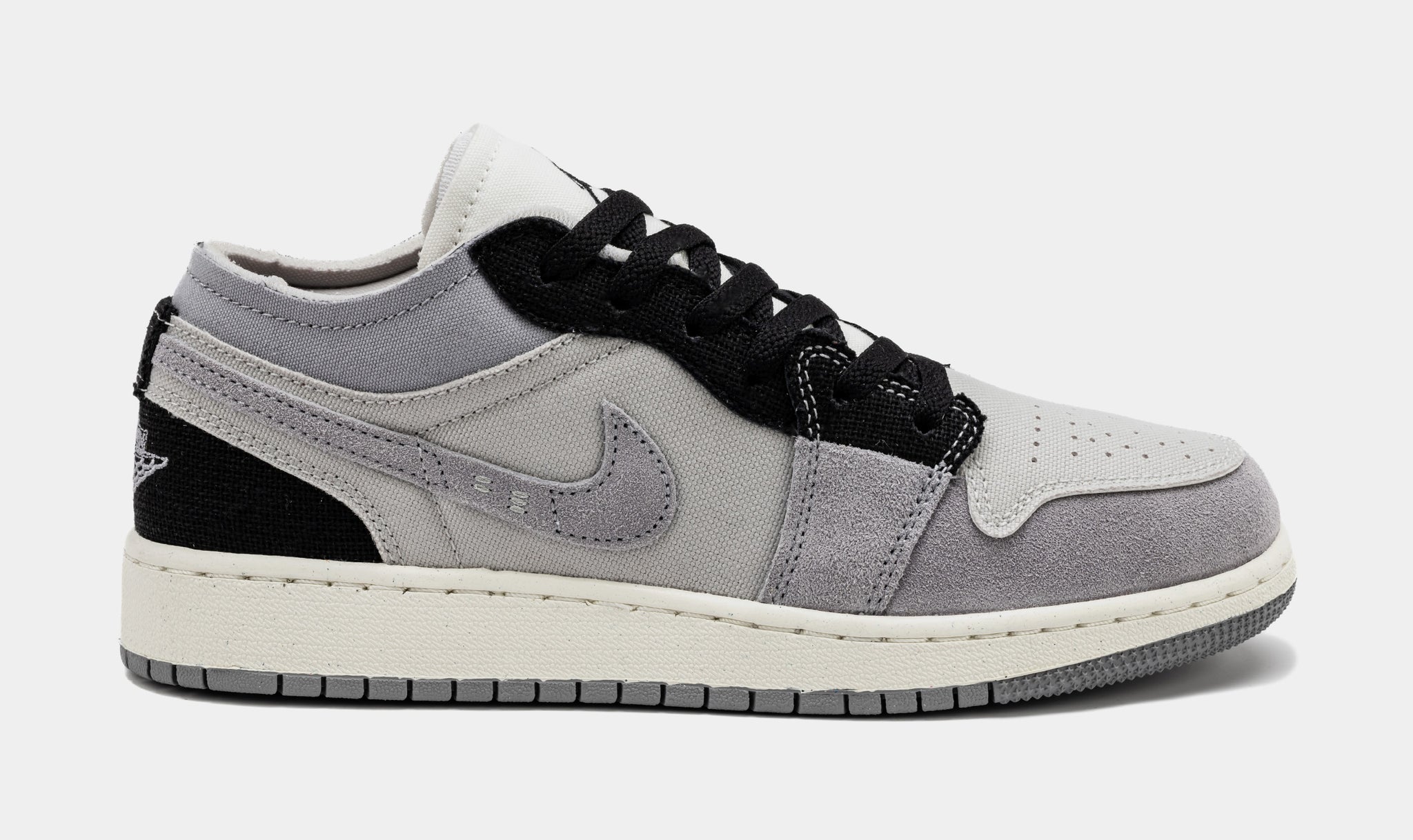 Air Jordan 1 Retro Low Craft Cement Grey Grade School Lifestyle Shoes (Tech  Grey/Black)