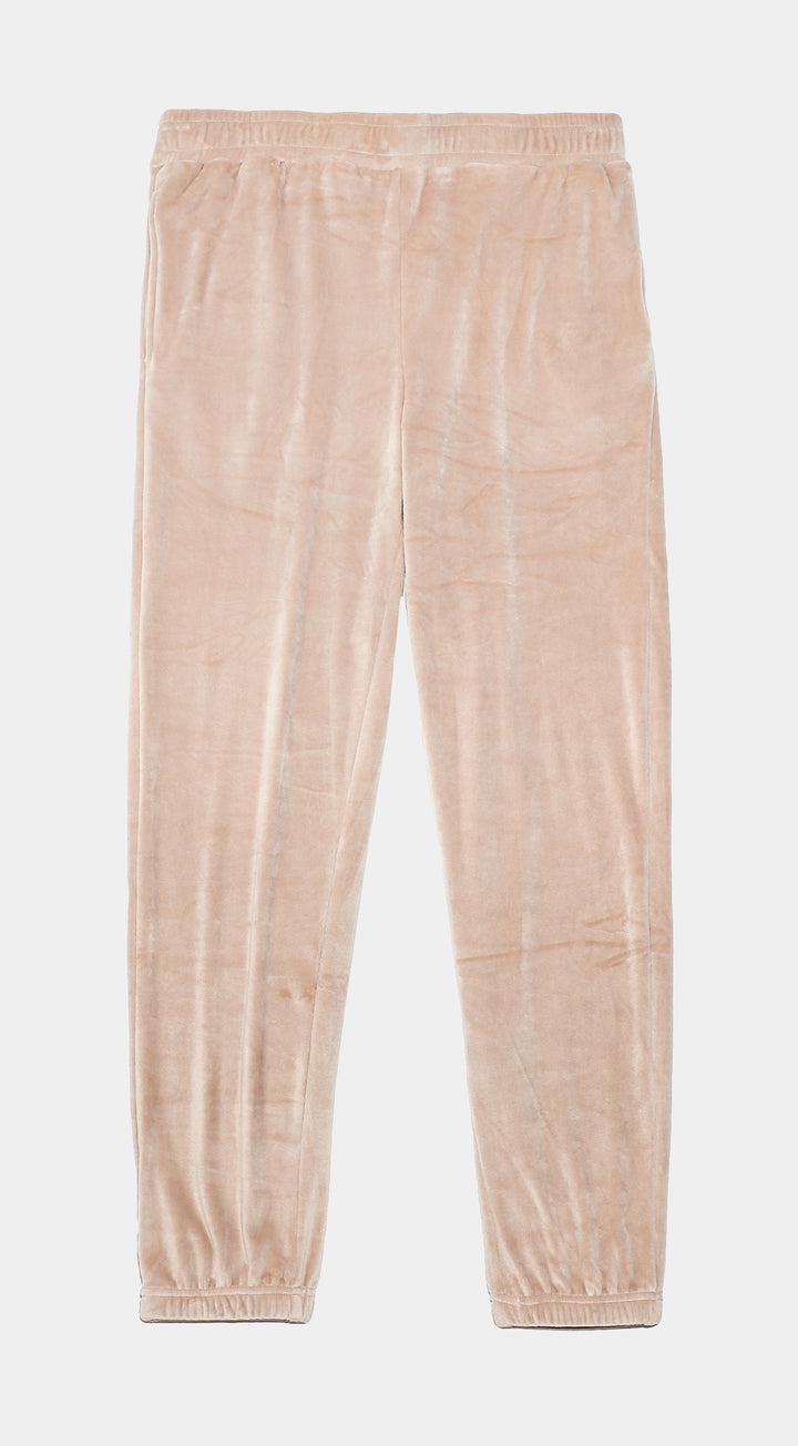 Pink velvet store joggers