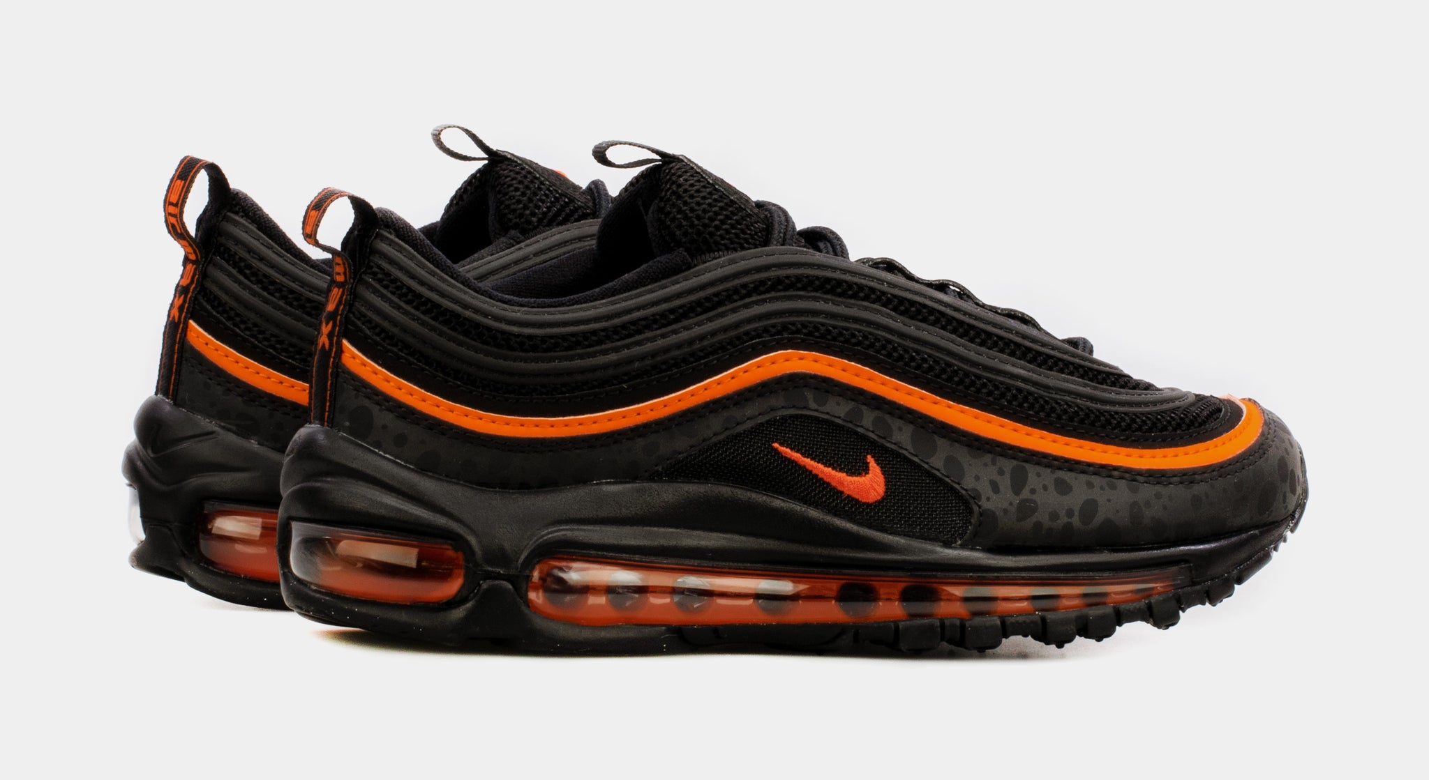 Air Max 97 Grade School Lifestyle Shoes Black Orange