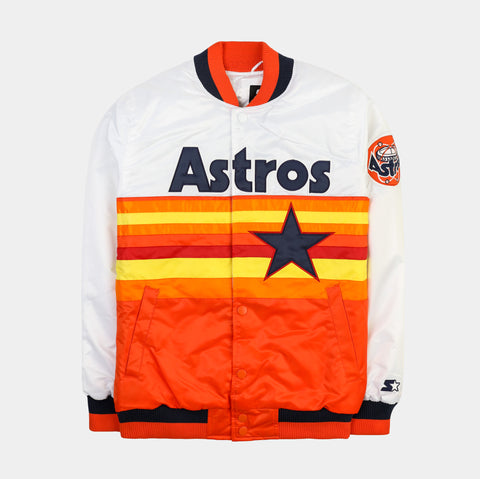 GIII/STARTER Shoe Palace Exclusive Houston Astros Home Game Varsity Mens Jacket (Black/Orange)