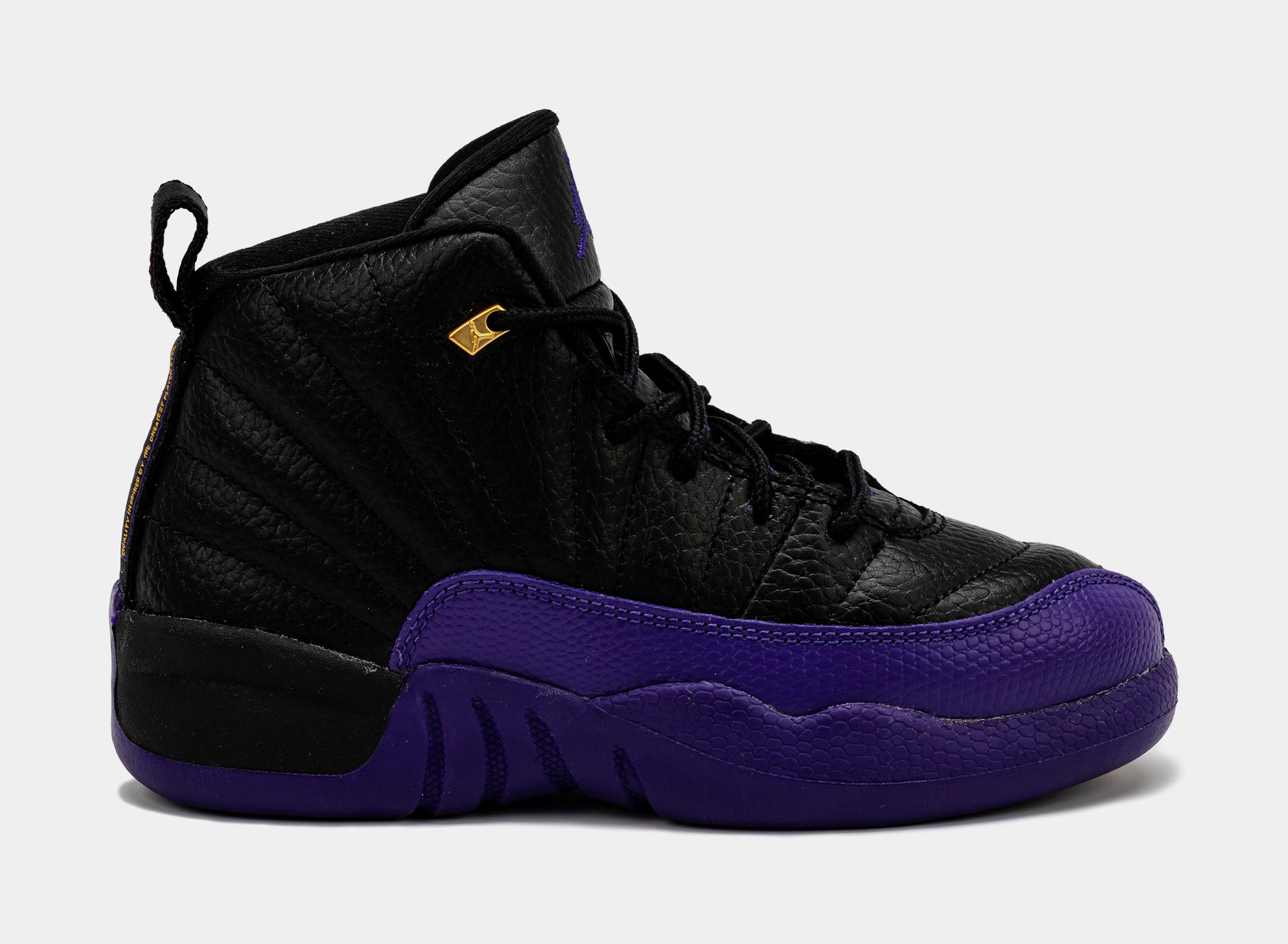 Air Jordan 12 Retro Field Purple Preschool Lifestyle Shoes Black Purple