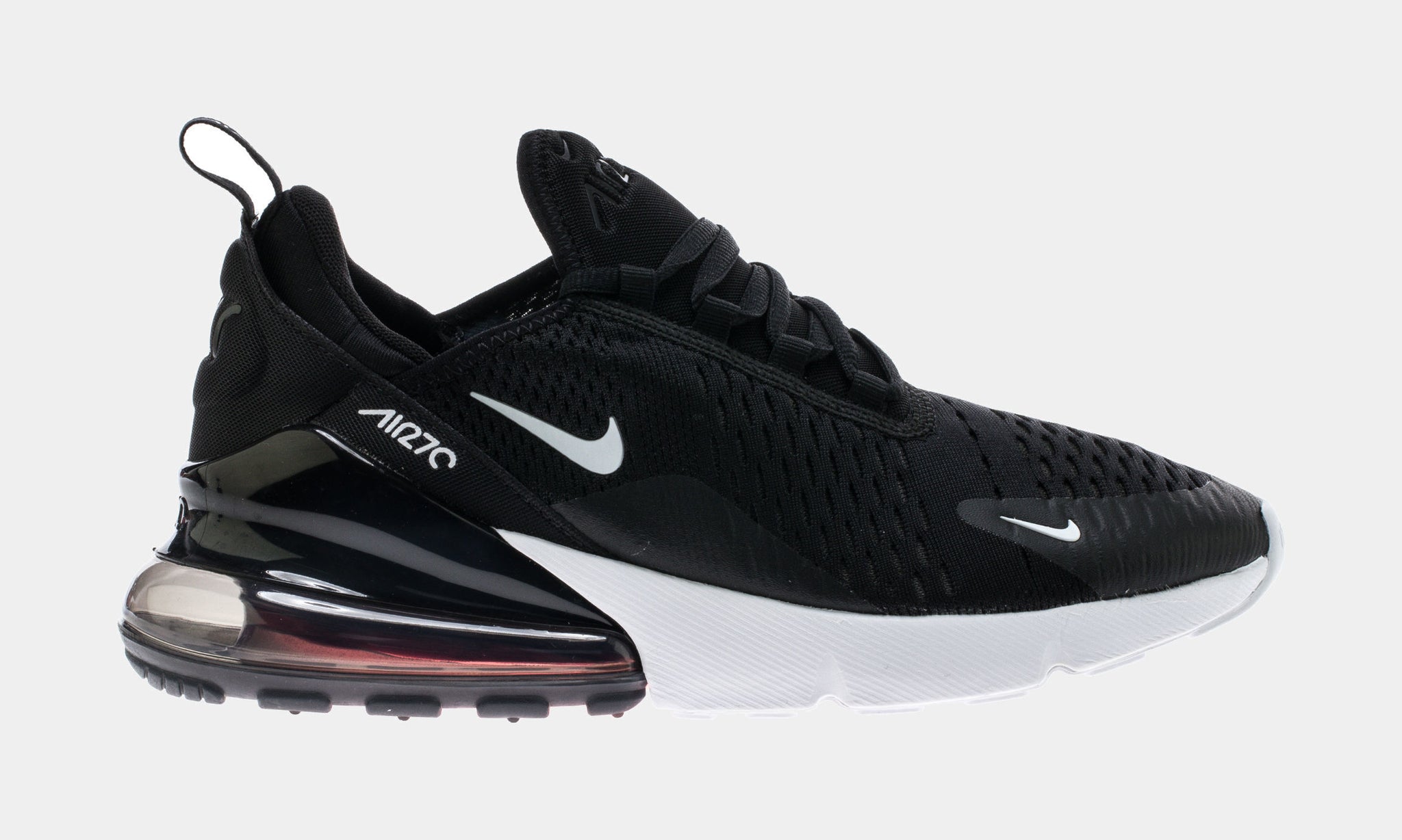 Nike air max 270 shop black/white/red grade school kids' shoe