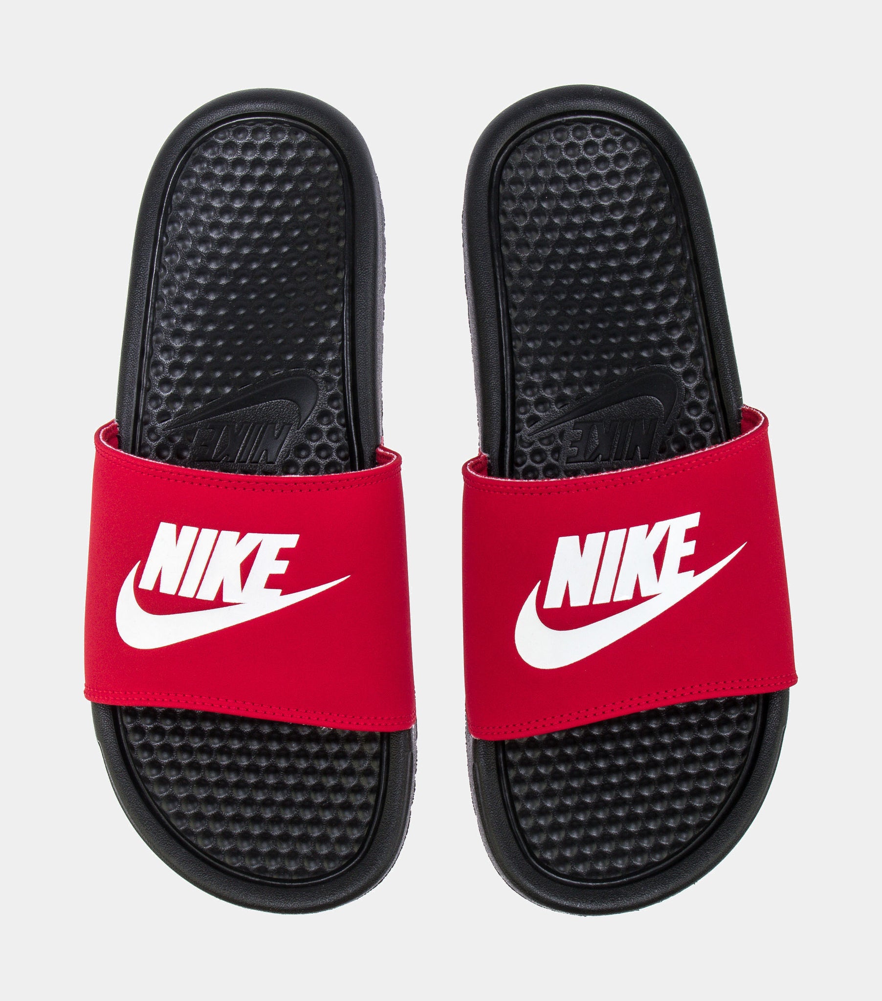 Nike Benassi Just Do It Mens Slides Sandal Black White 343880-026