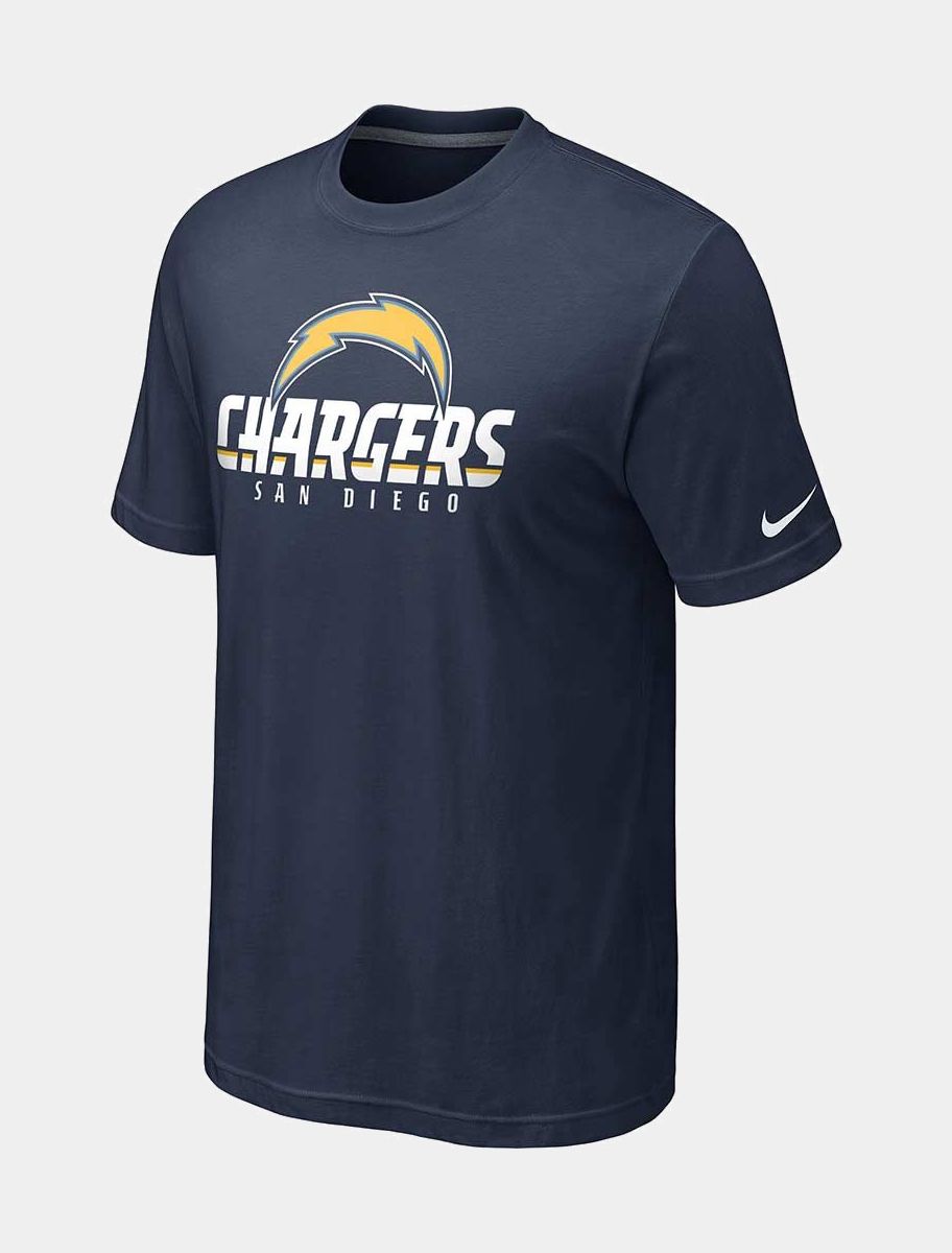 NFL, Shirts, San Diego Chargers Tshirt Nfl Apparel Navy Blue 2xl