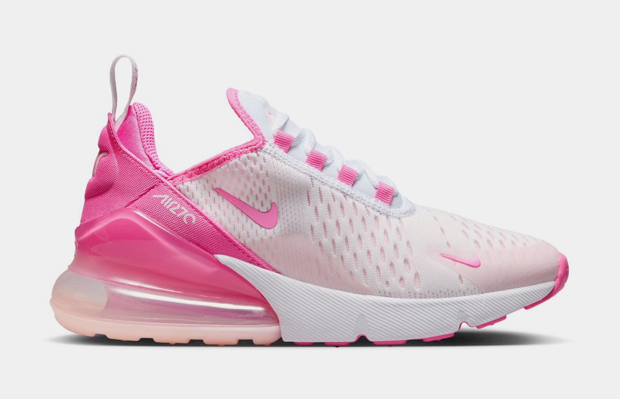 Kids Nike Air Max 270 Shoes Big 5.5 White Playful Pink Pink Foam