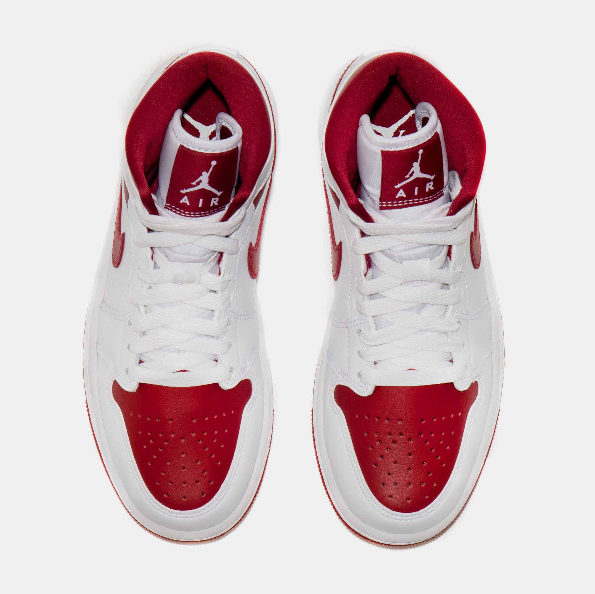 Jordan Air Jordan 1 Retro Mid Red Toe Womens Lifestyle Shoe White