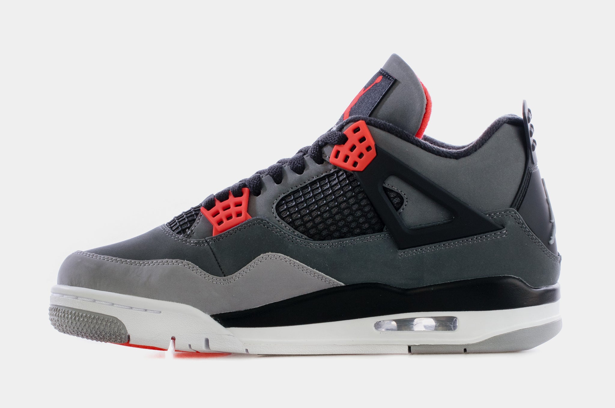 Air Jordan 4 Retro Infrared Mens Lifestyle Shoes (Dark Grey/Cement Grey)  Limit One Per Customer