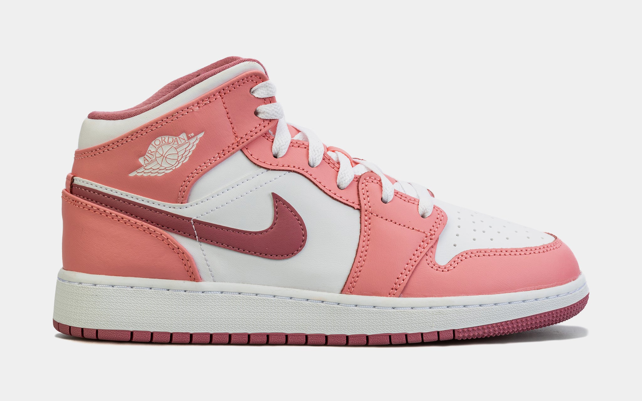 Air Jordan 1 Retro Mid Valentine’s Day Grade School Lifestyle Shoes  (Pink/White)