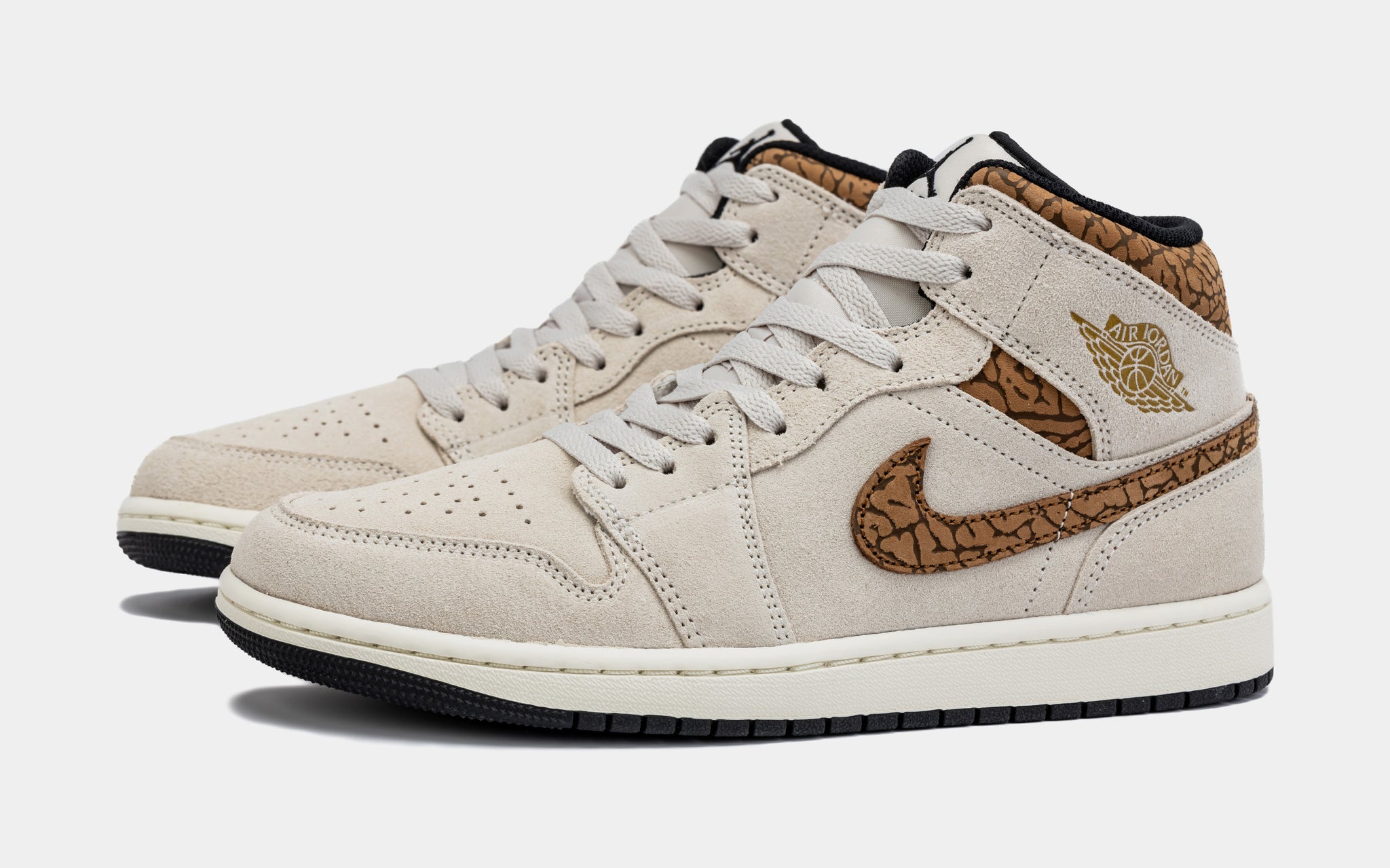 Jordan Air Jordan 1 Retro Mid SE Brown Elephant Mens Lifestyle