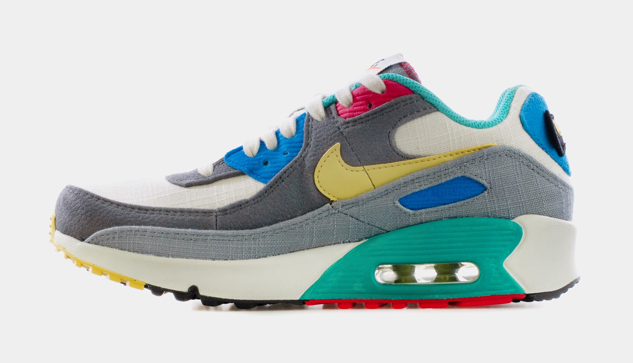 Nike Air Max 90 Air Sprung Grade School Lifestyle Shoes Grey Multi