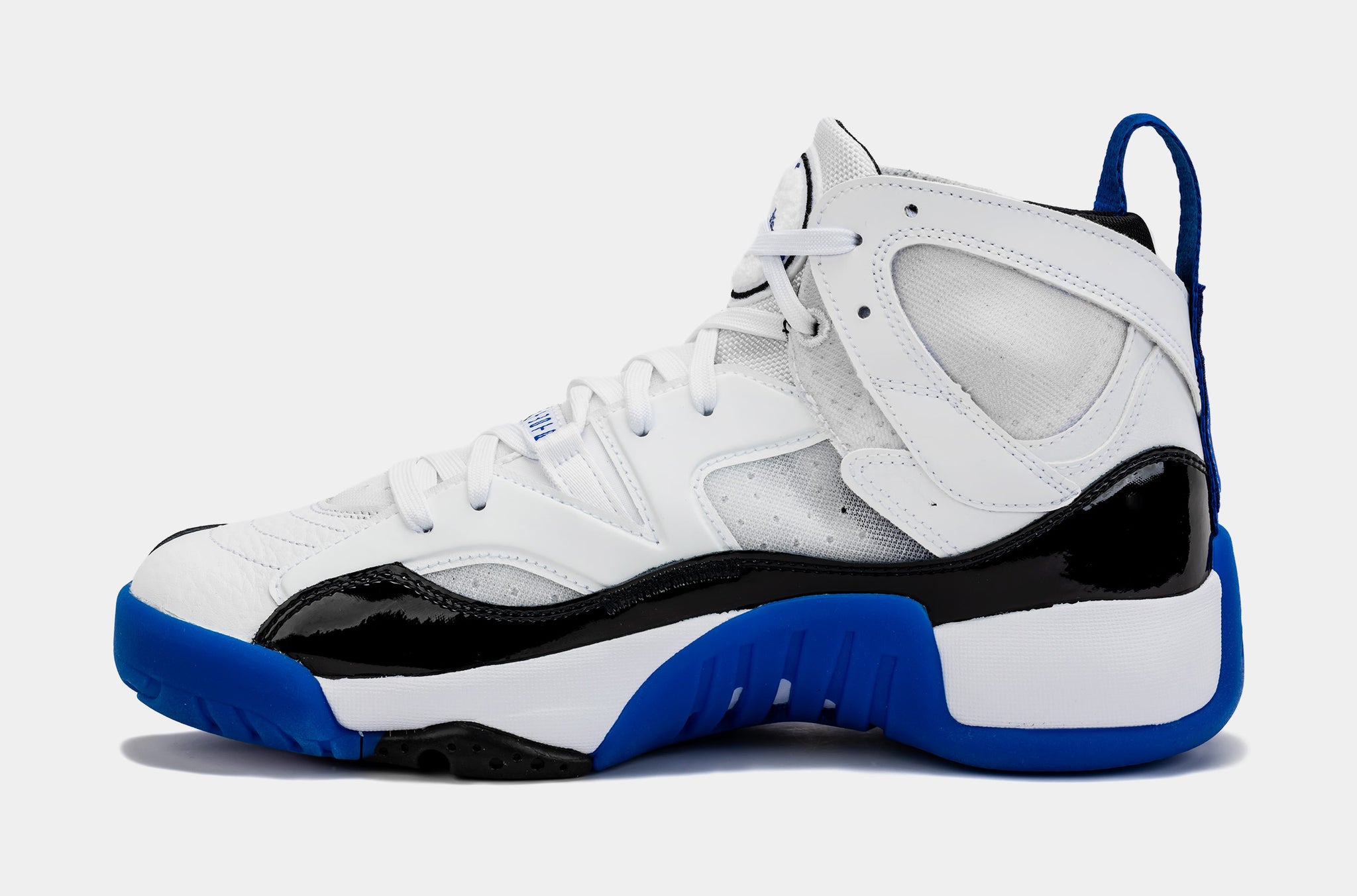 Blue and white outlet mens basketball shoes