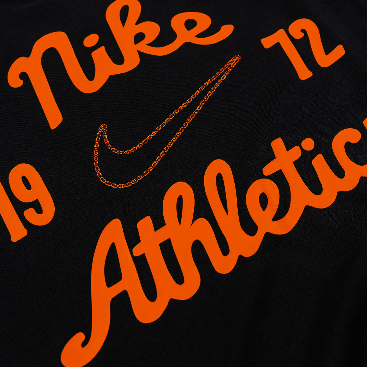 Nike NSW 1972 Athletics Mens Short Sleeve Shirt Black Orange FV3772-010 ...