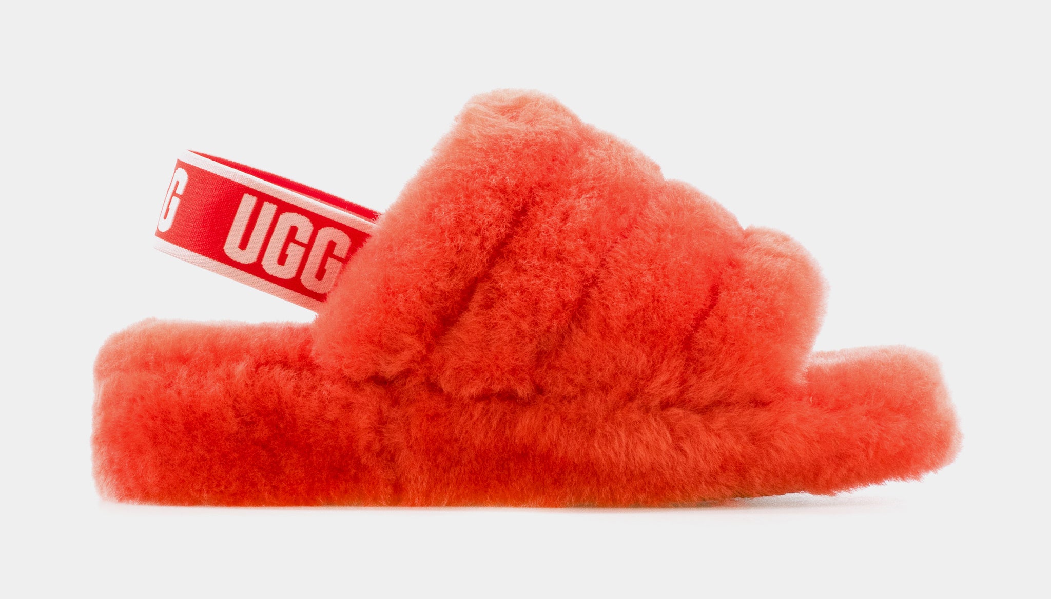 UGG Fluff Yeah Womens Slide Sandals Red 1095119 RCRR Shoe Palace