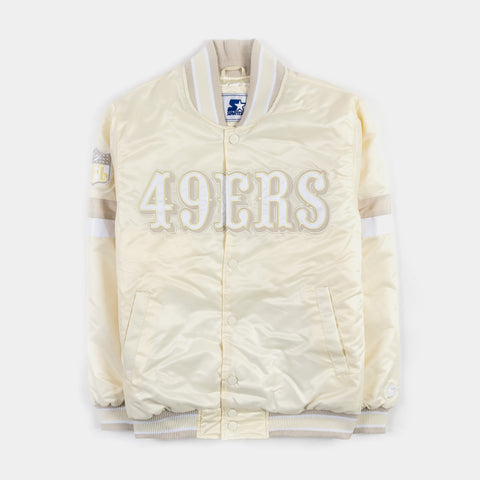 San Francisco 49ers Starter Bomber White/Gold Jacket