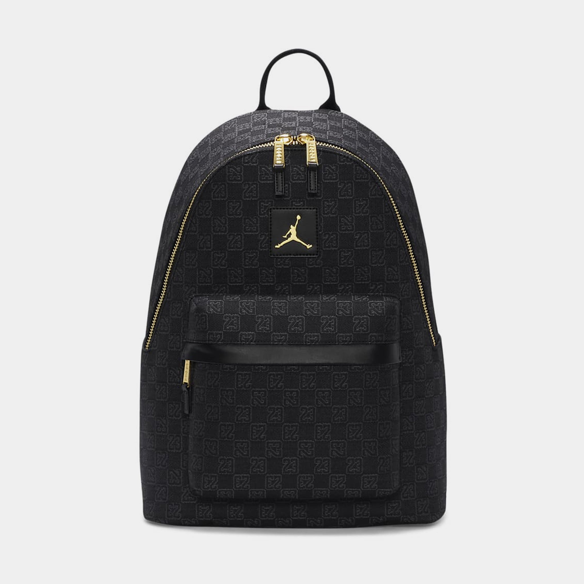 Black leather jordan backpack online