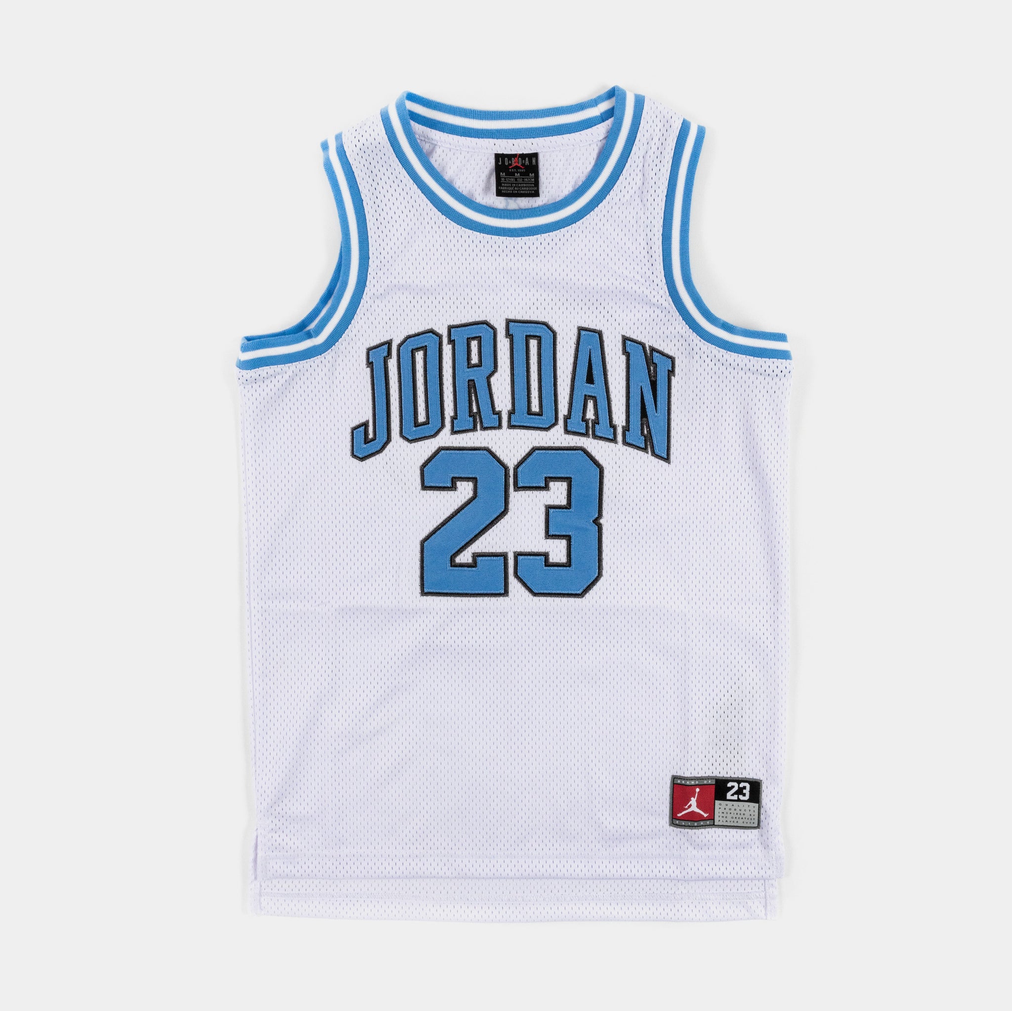 Blue and hot sale white jordan jersey