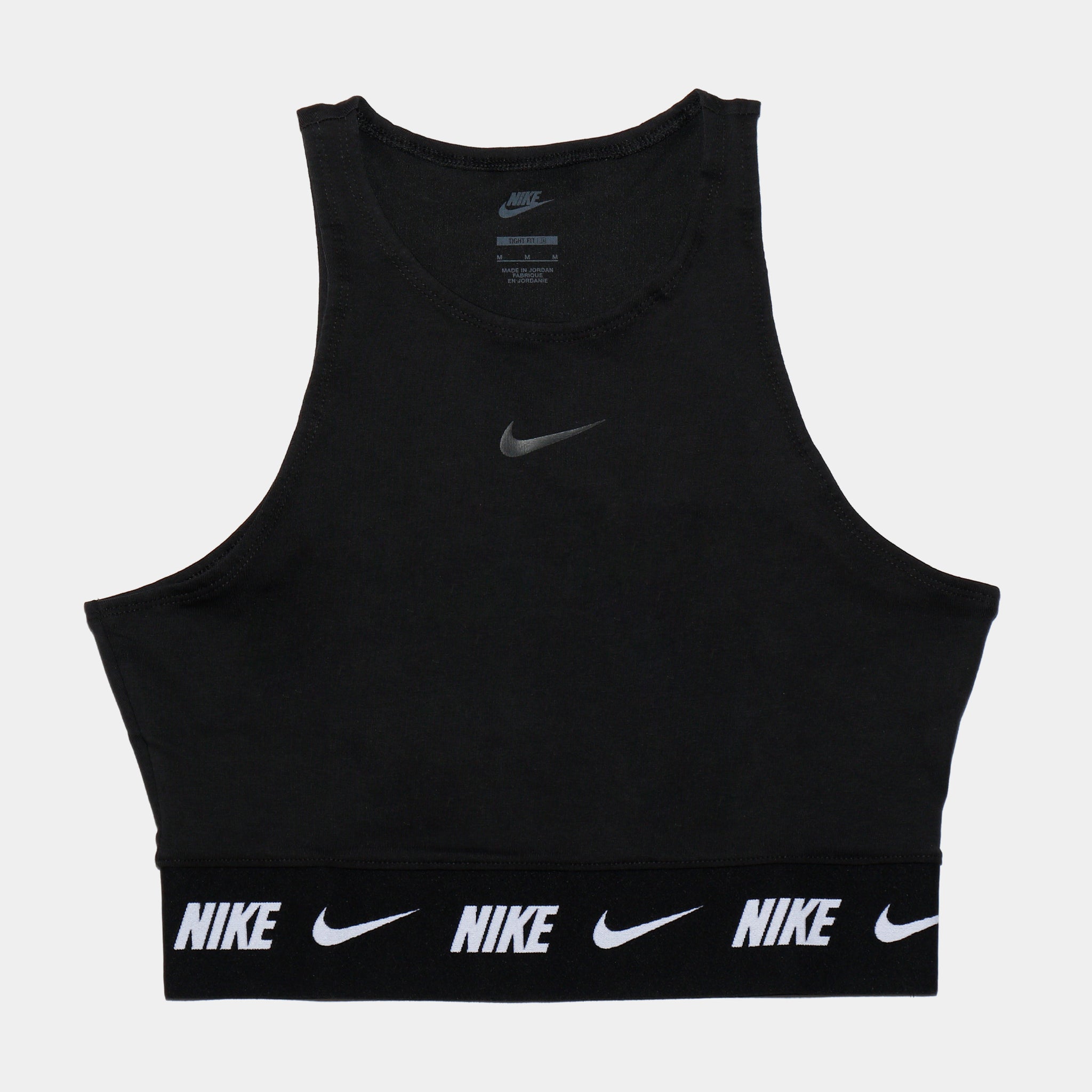 Nike NSW Tape Crop Top Womens Top Black DQ9315 010 Shoe Palace