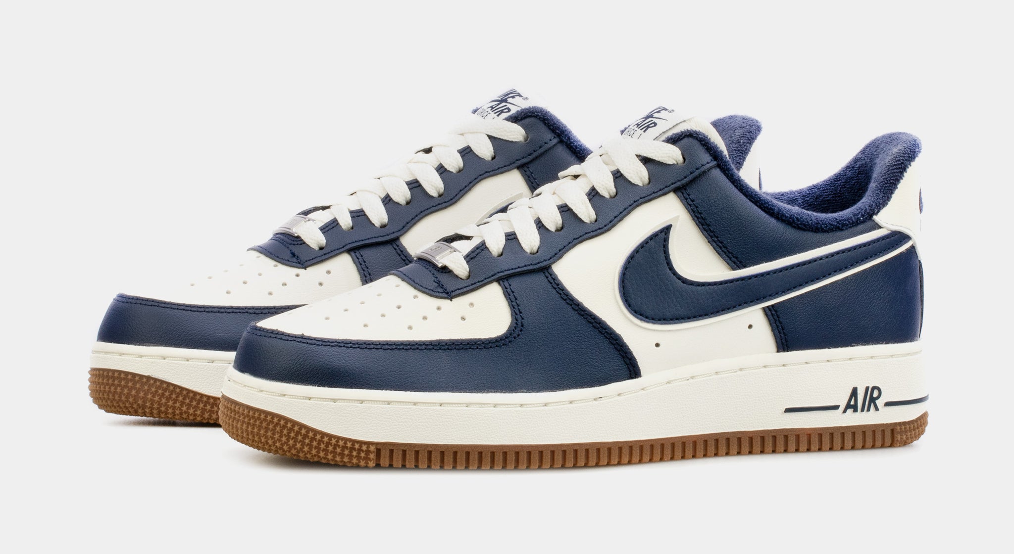 Nike Air Force 1 07 LV8 Mens Basketball Shoes Navy Blue White