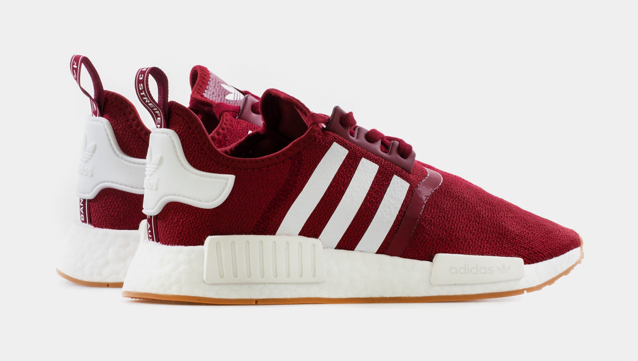 Adidas nmd r1 on sale wool grey four maroon