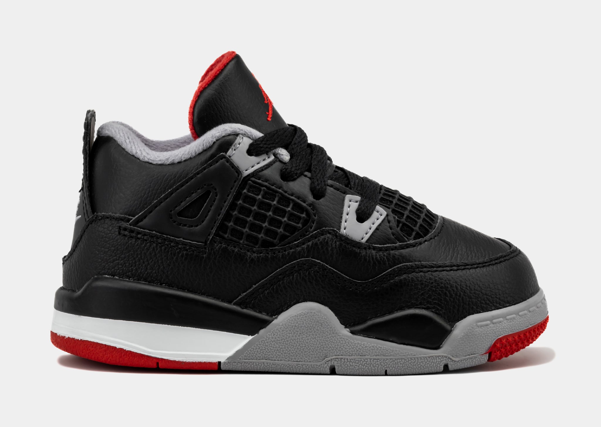 Air Jordan 4 Retro Bred Reimagined Infant Toddler Lifestyle Shoes  (Black/Fire Red/Cement Grey)