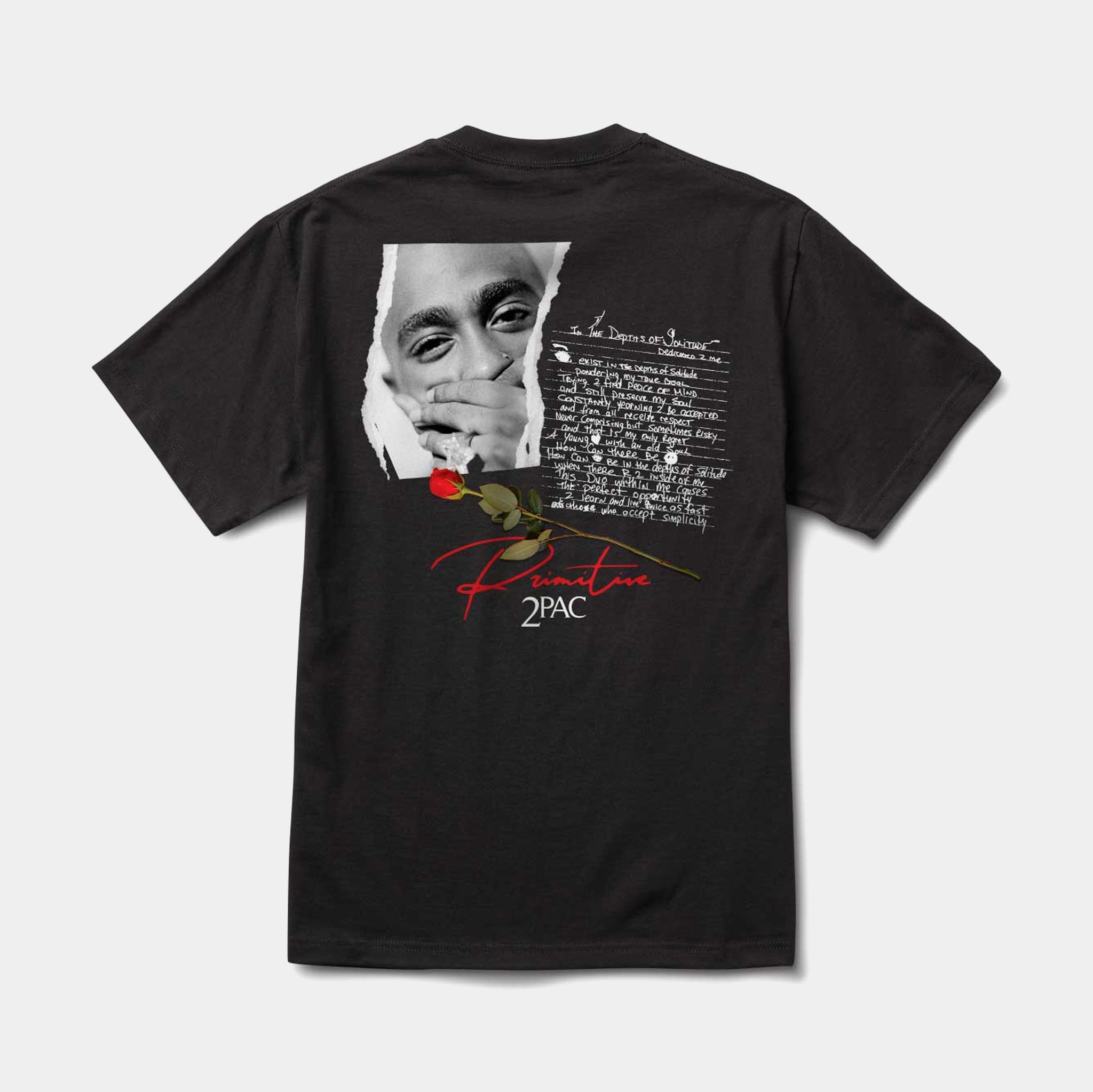 Tupac Lyrics II Mens Short Sleeve Shirt (Black/White)